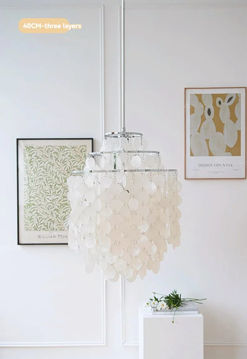 Mirellae- Sculptural Seashell-Inspired Pendant Chandelier