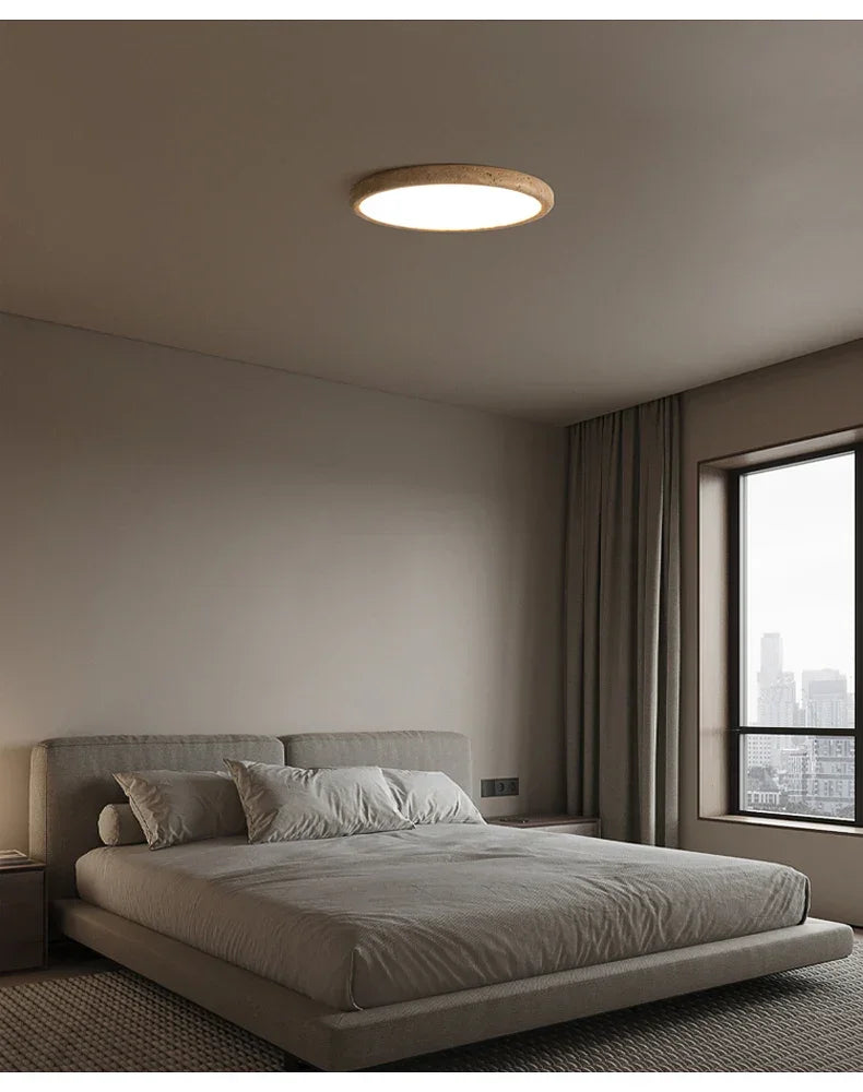 Alvessa – Stropní lampa z travertinového kamene, zapuštěná