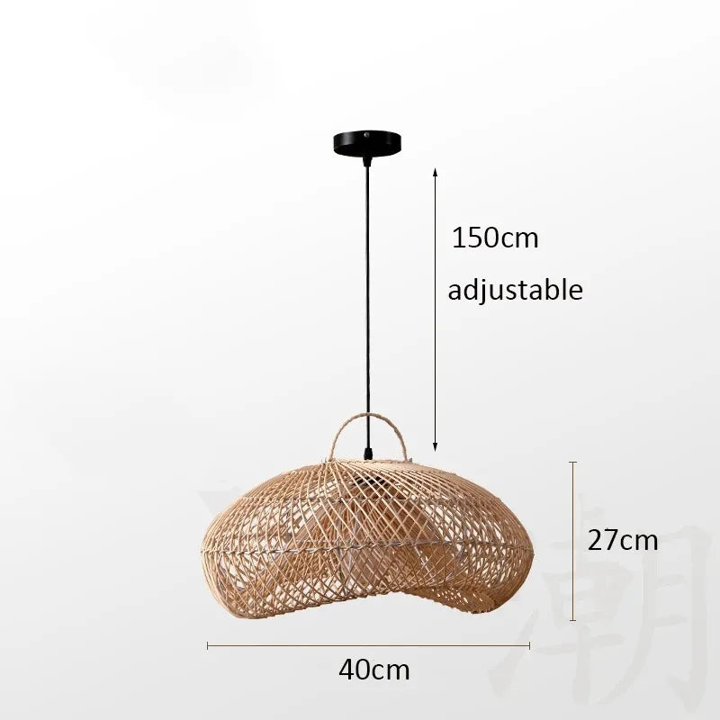 Veluné - Lampada a sospensione in rattan giapponese