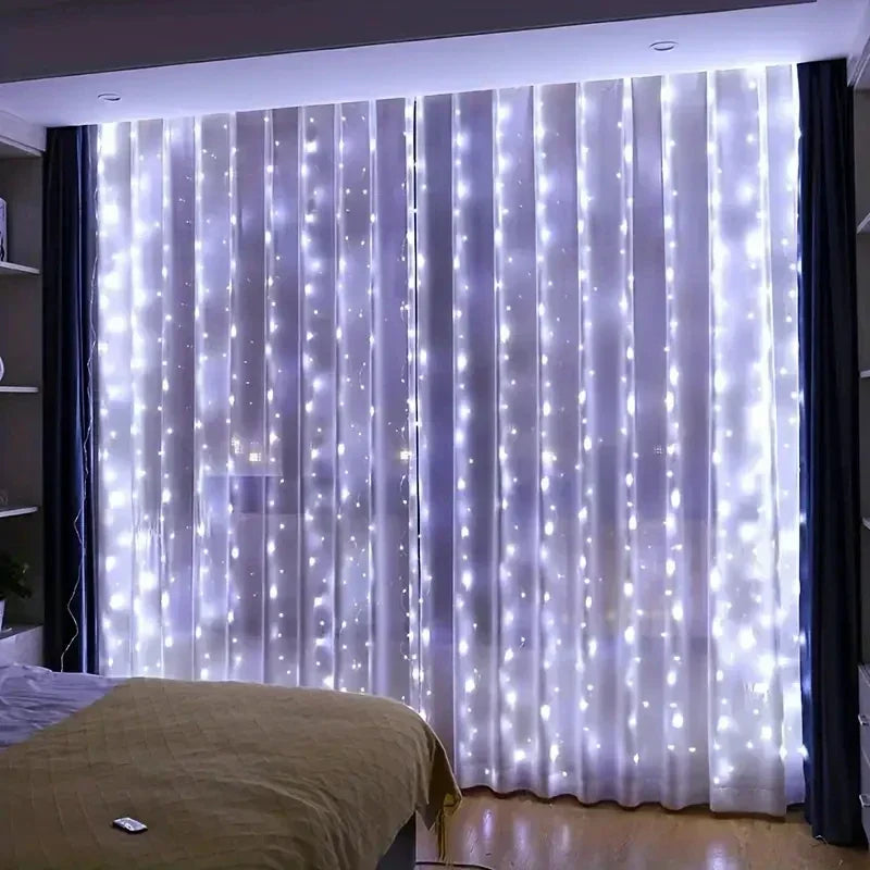Elysio – Luces de cortina LED USB con mando a distancia
