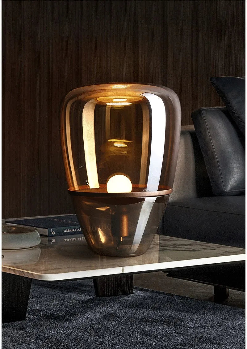 Norivelle – Scandinavian Glass LED Table Lamp