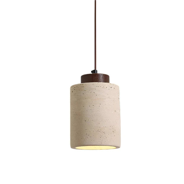 Sylvae - Nordic Travertine Clear Minimalist Pendant Light