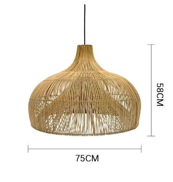 Veluné - Lampada a sospensione in rattan giapponese