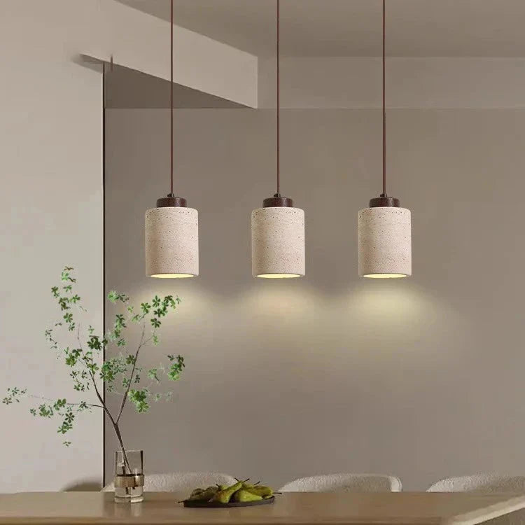 Sylvae - Nordic Travertine Clear Minimalist Pendant Light