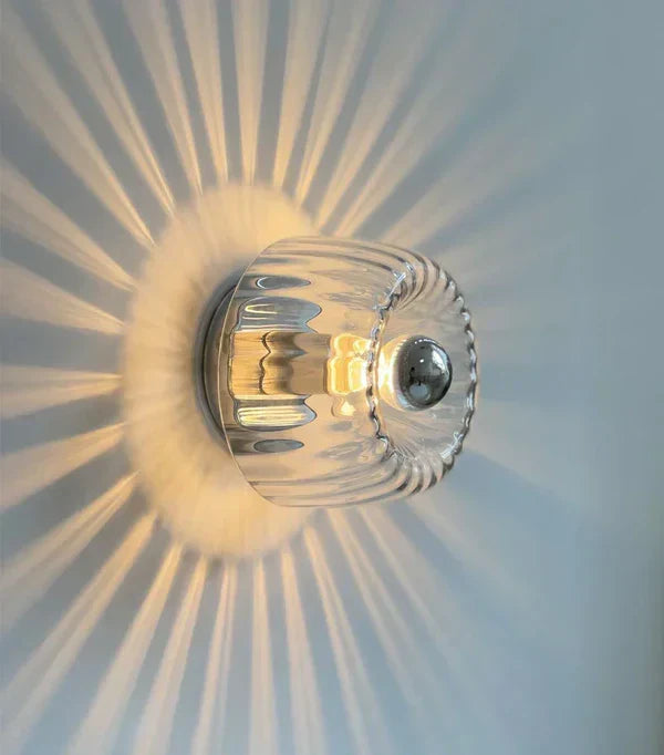 Lumevia - Radiant Glass Wall Light Ripple Effect Fixture