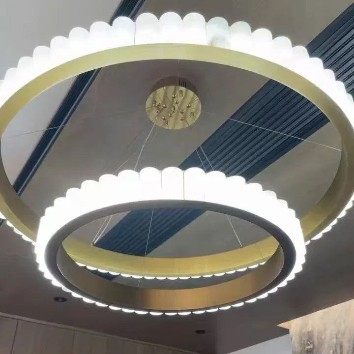 Lunara- Minimalist Marble Pendant Chandelier