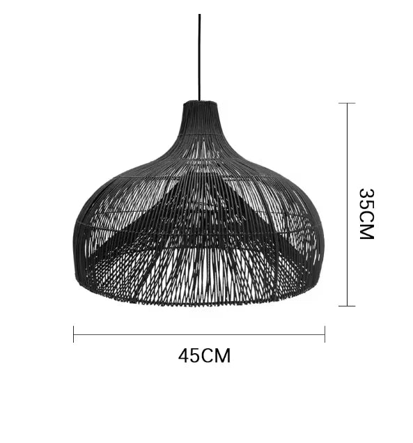 Veluné - Lampada a sospensione in rattan giapponese