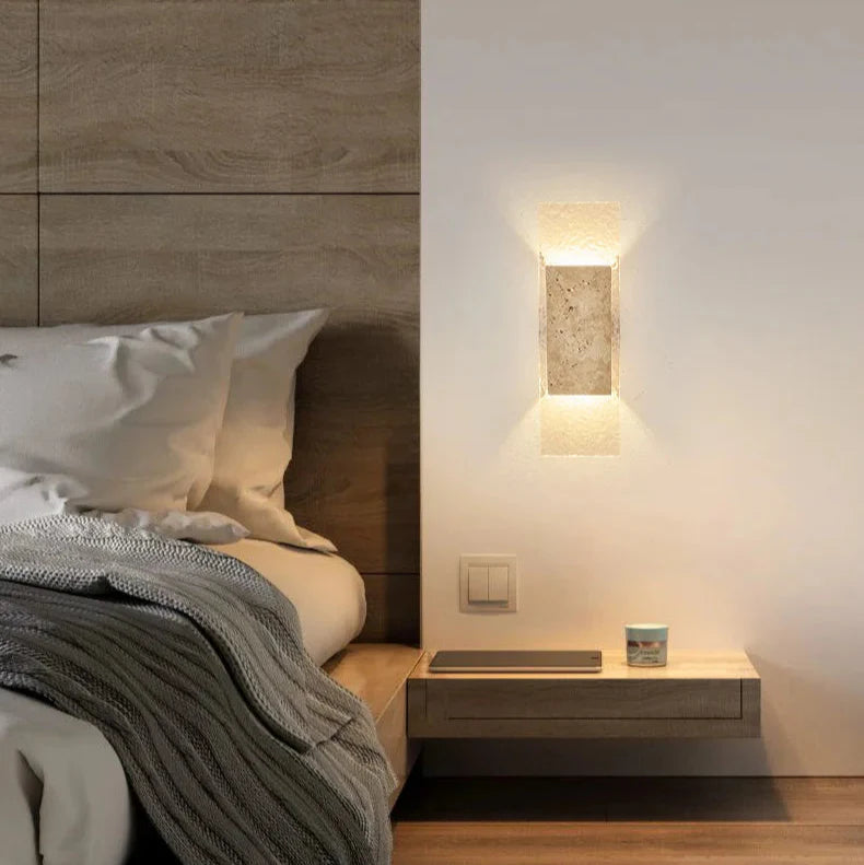 Ambrelune – Travertine Wabi-Sabi Wall Lamp