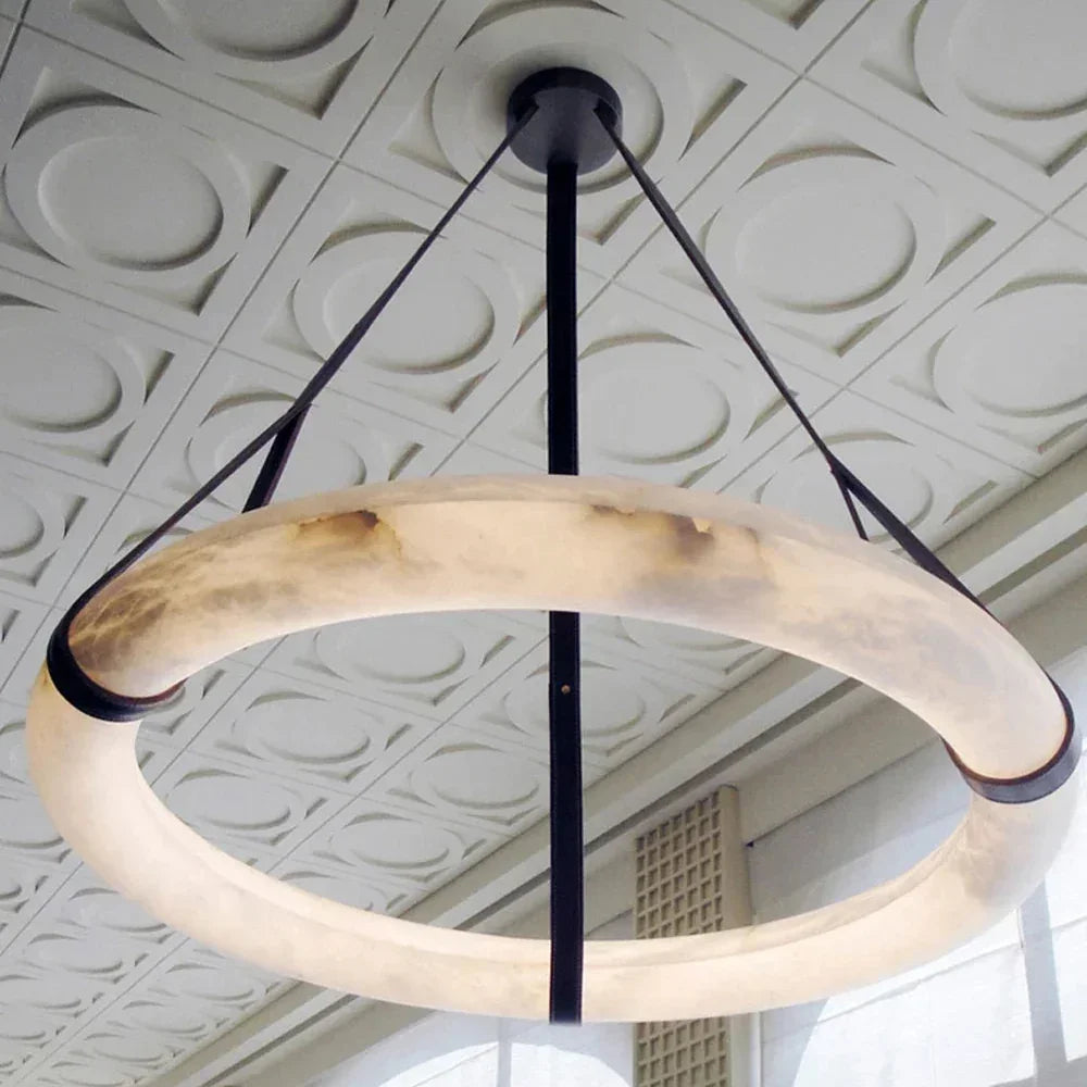 Marveon- Contemporary Marble Pendant Chandelier