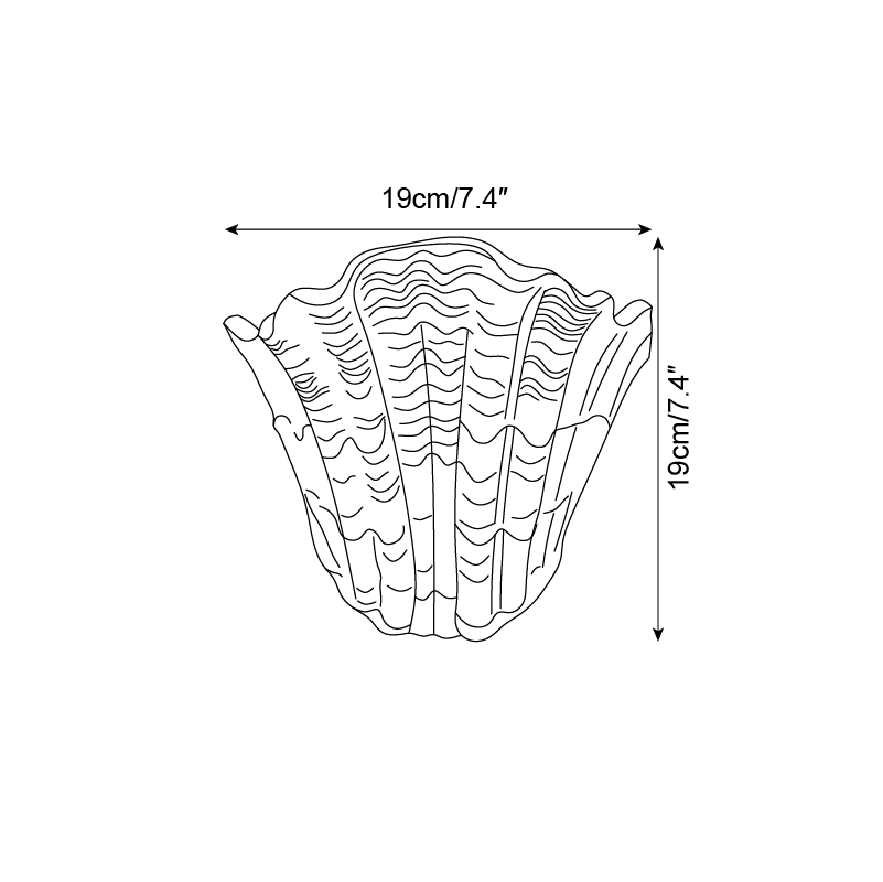 Coquillaire – Lámpara de pared con concha de yeso escultórica