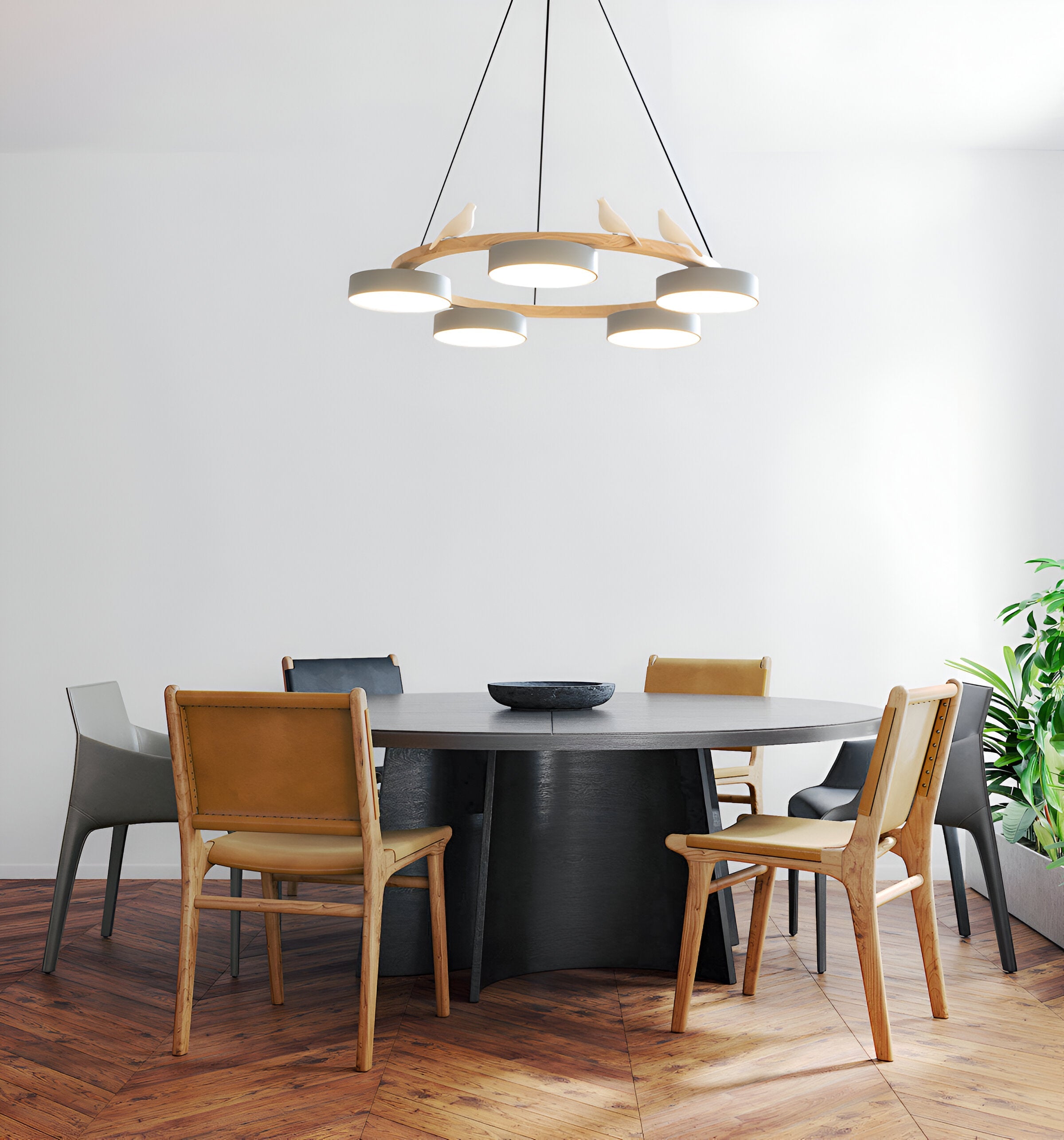 Lunor – Nordic Acrylic Bird Round Pendant Light
