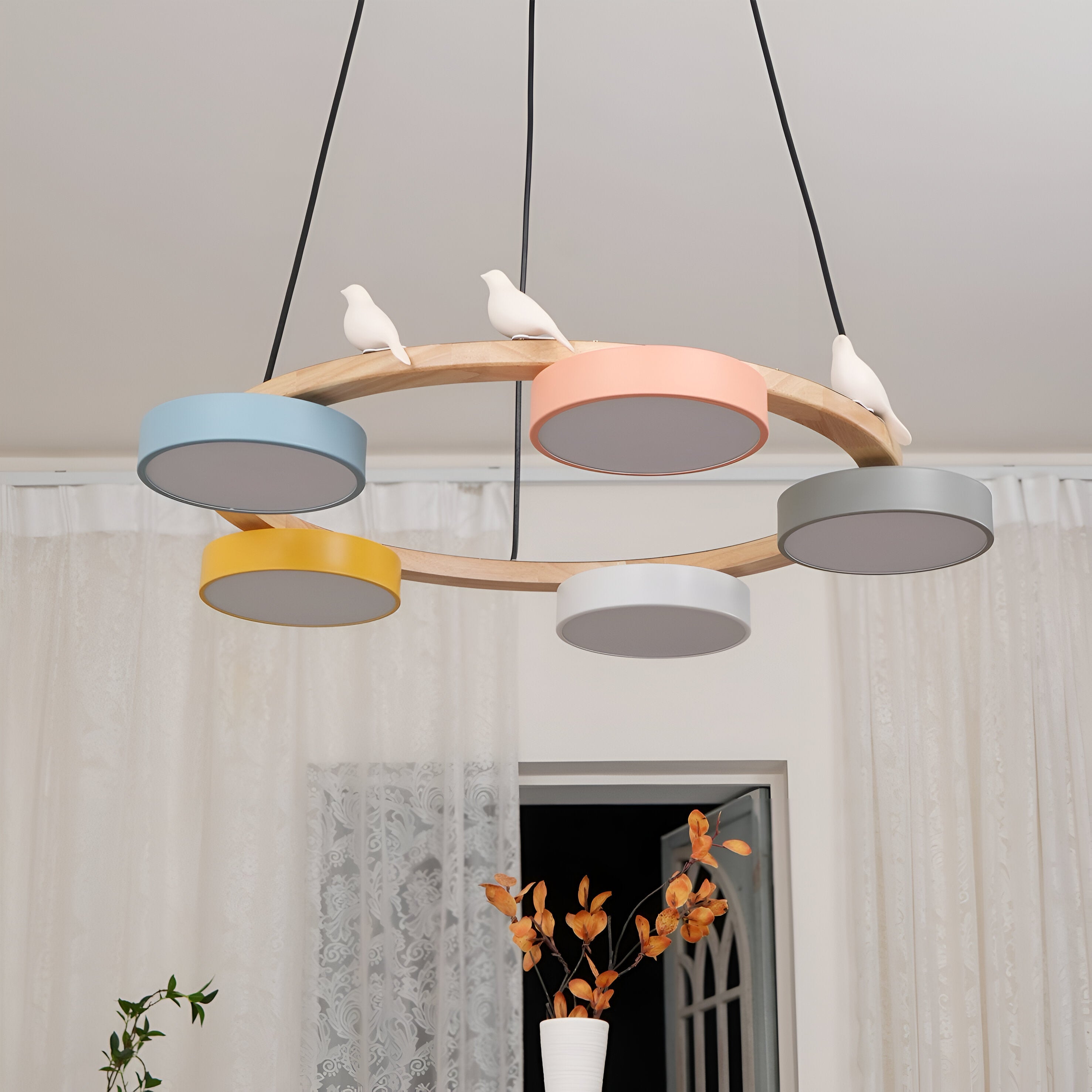 Lunor – Nordic Acrylic Bird Round Pendant Light