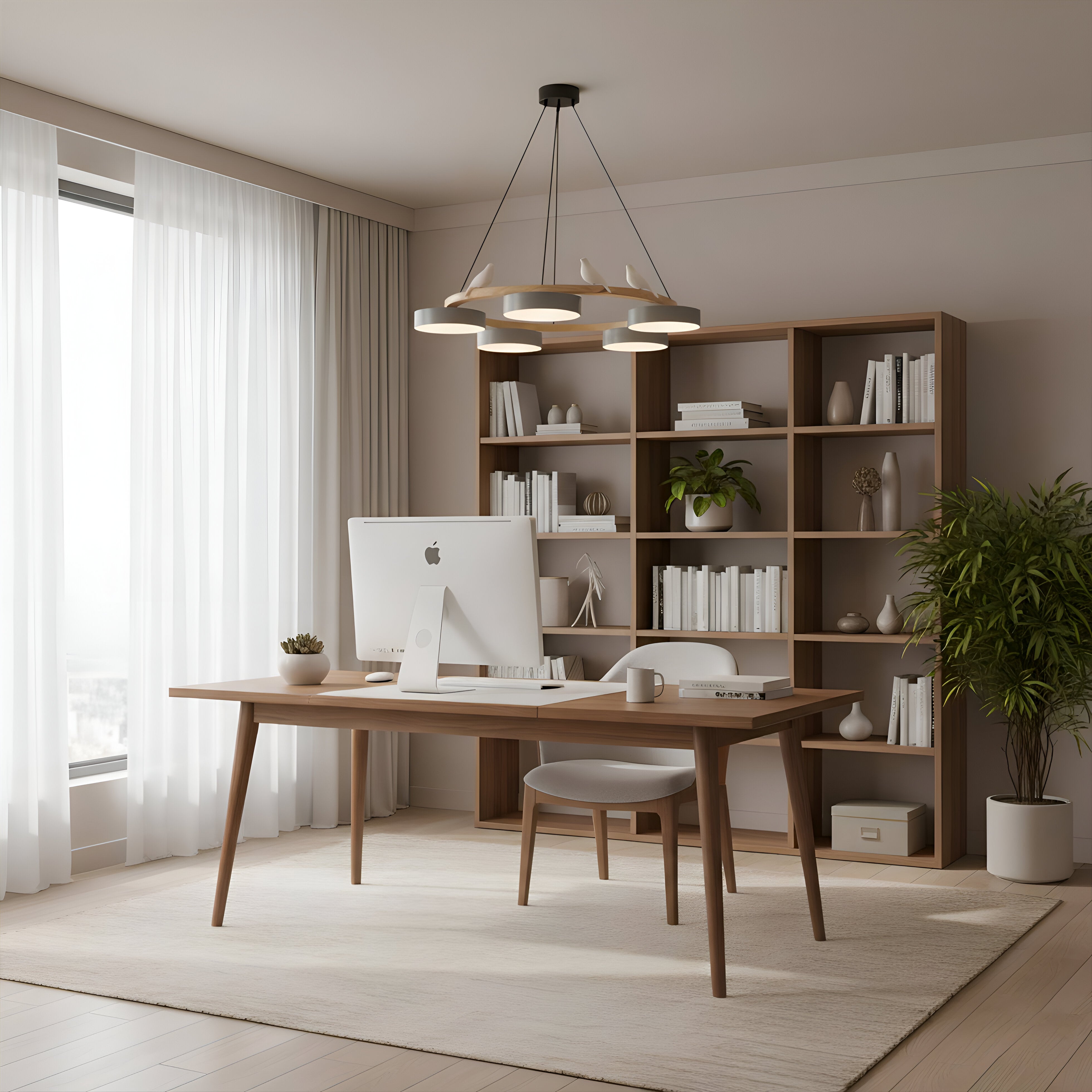 Lunor – Nordic Acrylic Bird Round Pendant Light