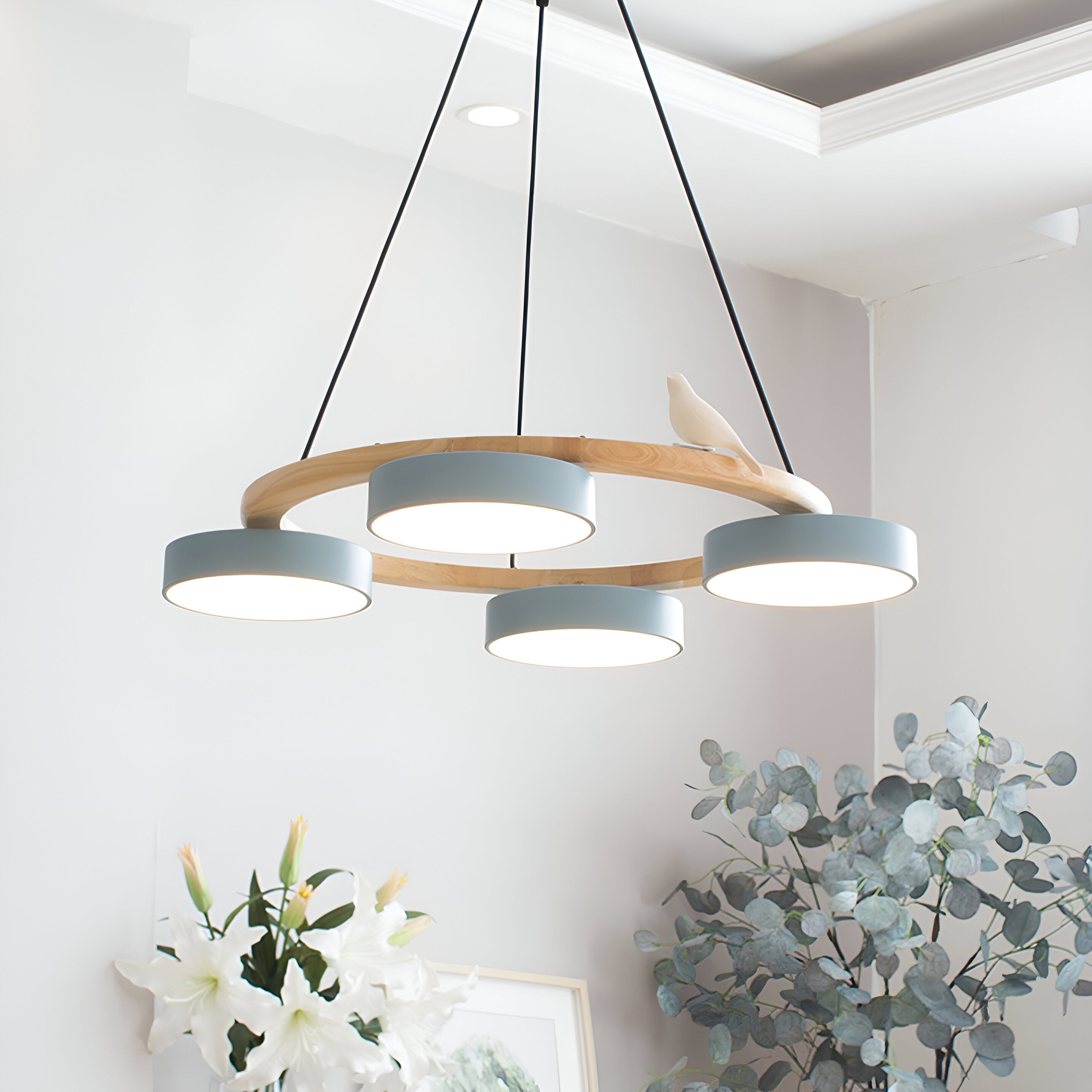 Lunor – Nordic Acrylic Bird Round Pendant Light