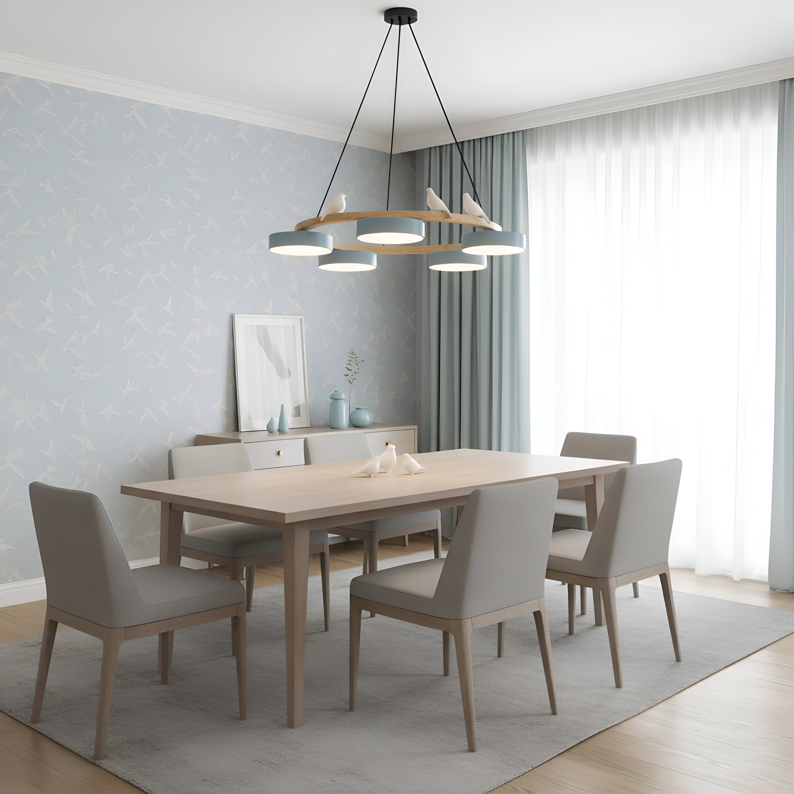 Lunor – Nordic Acrylic Bird Round Pendant Light