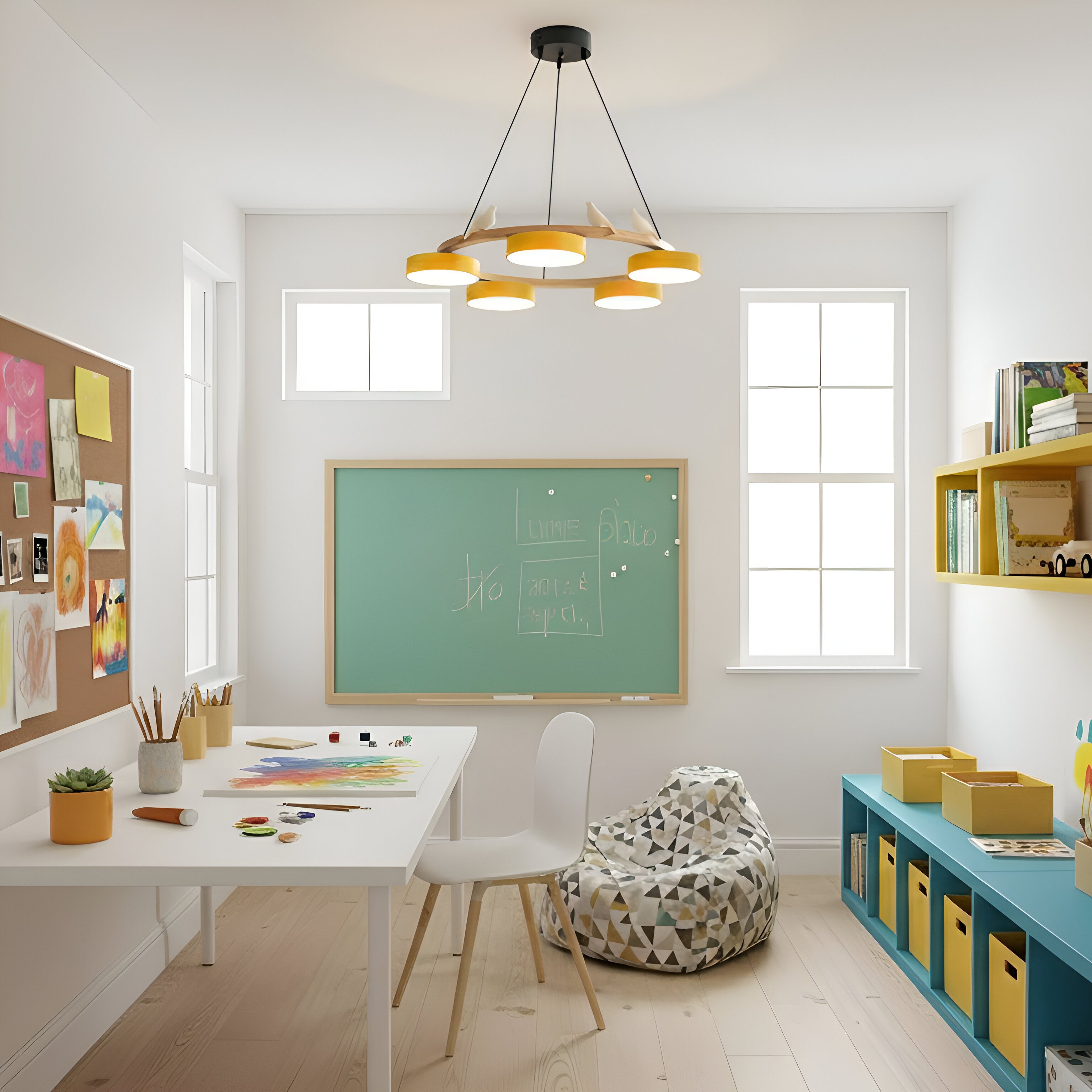 Lunor – Nordic Acrylic Bird Round Pendant Light