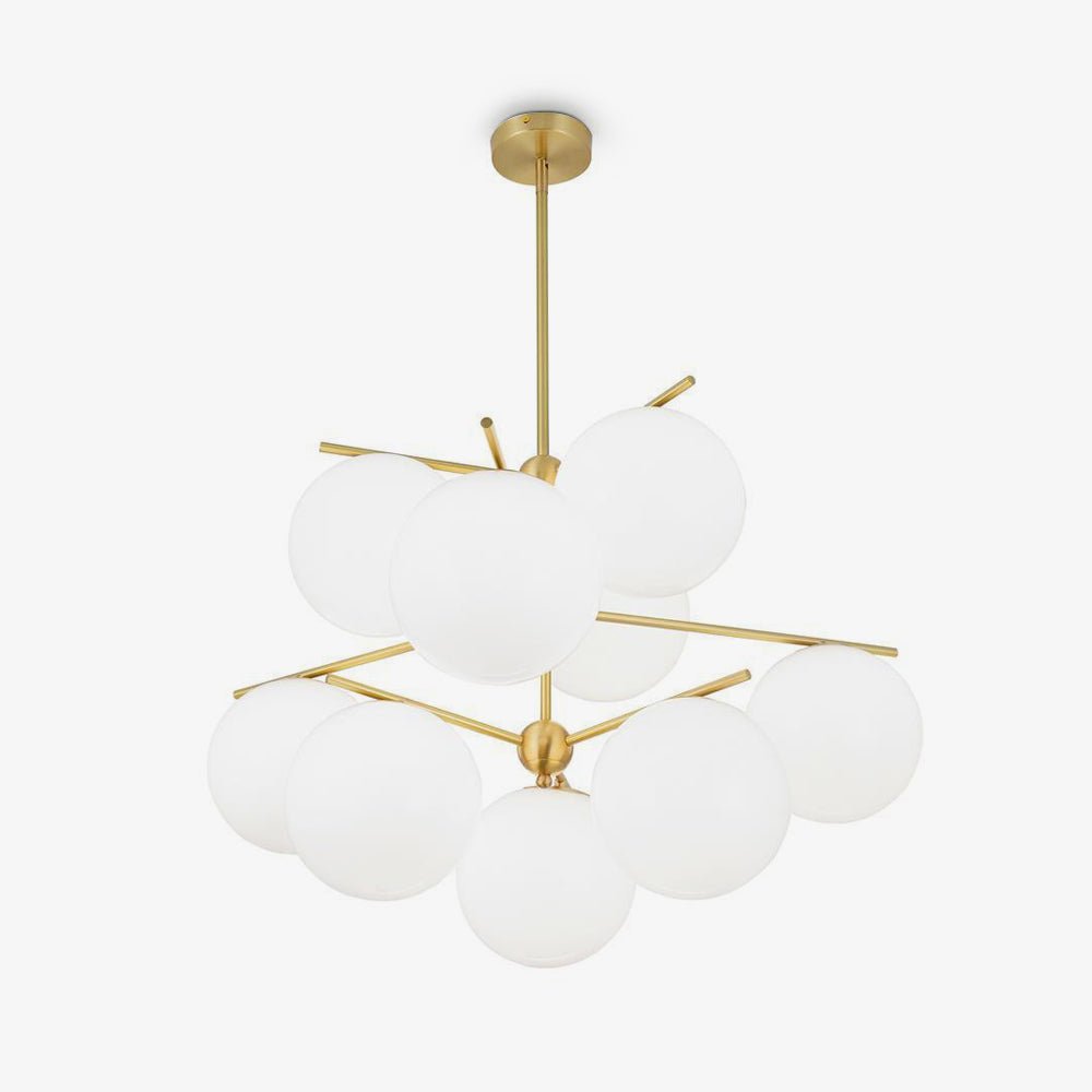 Brassari - Lampadario a stelo con sfera in ottone di lusso