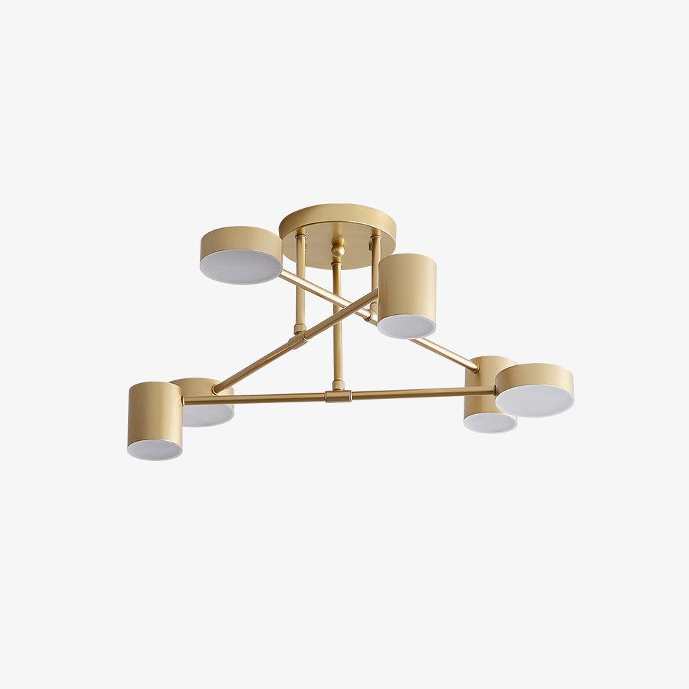 Nivora - Plafonnier Globe en Laiton Sputnik LED 6 Lampes