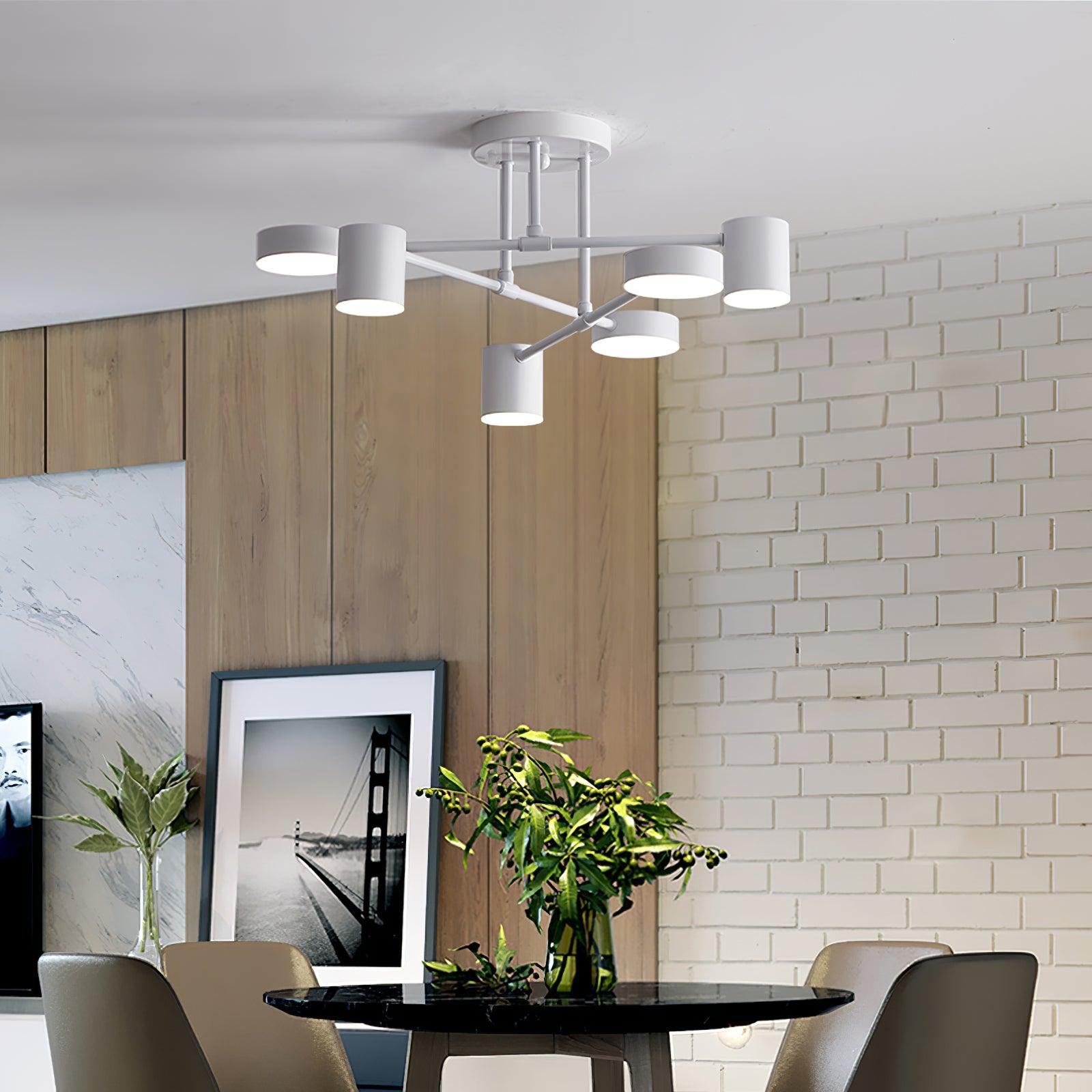 Nivora - Plafonnier Globe en Laiton Sputnik LED 6 Lampes