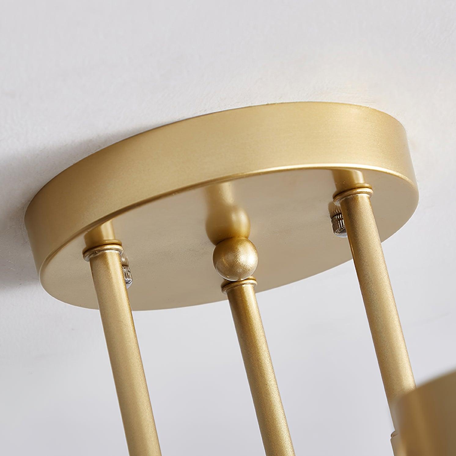 Nivora - Plafonnier Globe en Laiton Sputnik LED 6 Lampes
