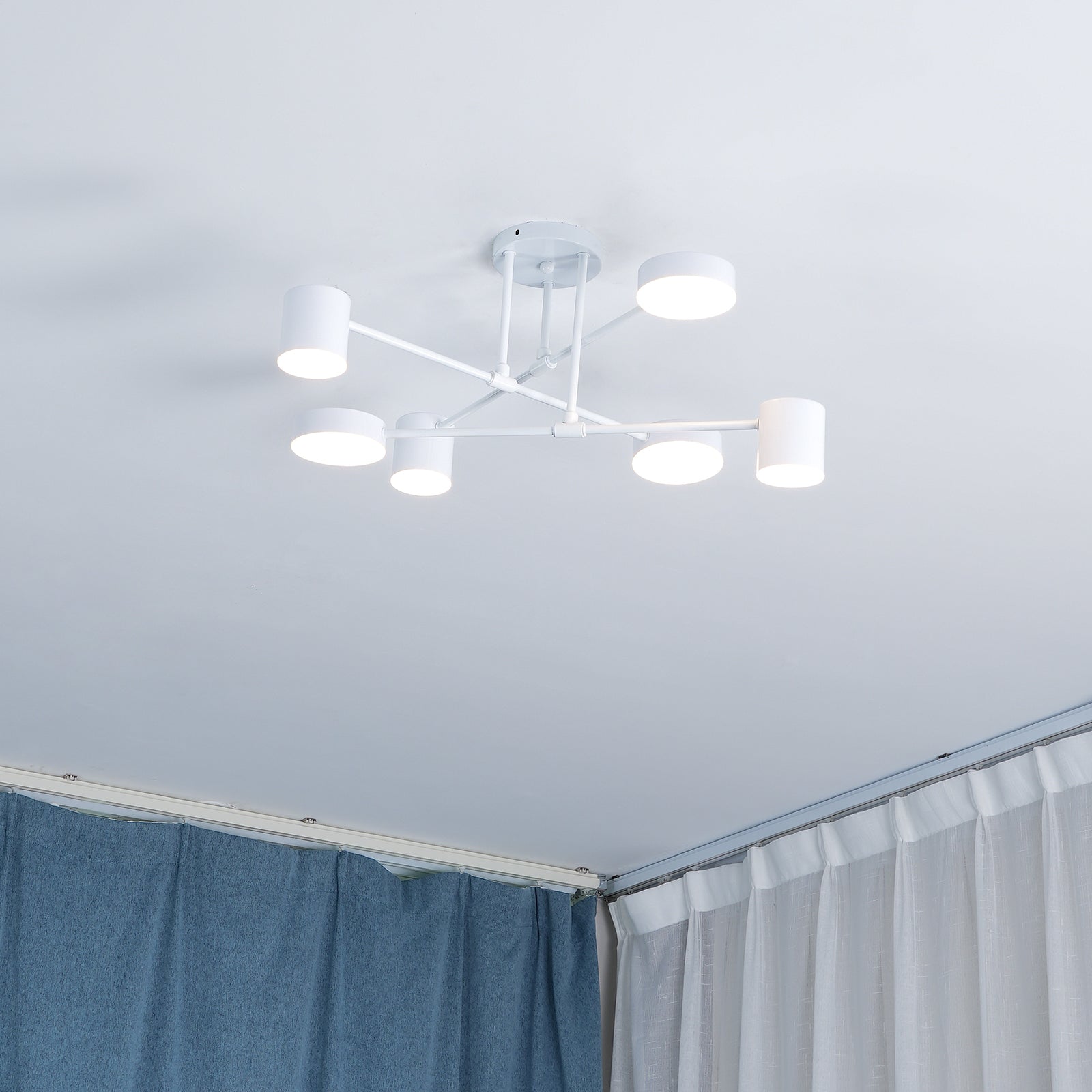 Nivora - Plafonnier Globe en Laiton Sputnik LED 6 Lampes