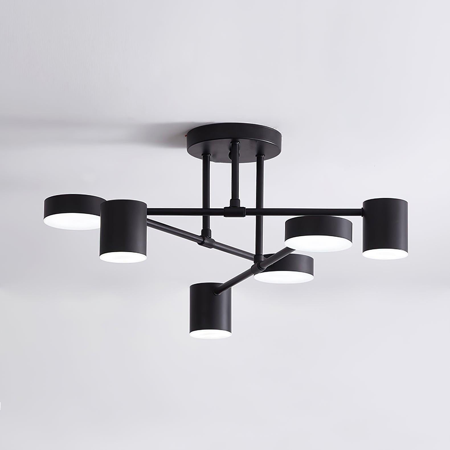 Nivora - Plafonnier Globe en Laiton Sputnik LED 6 Lampes