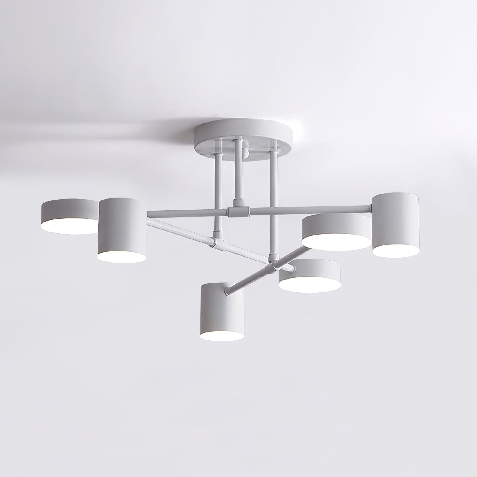Nivora - Plafonnier Globe en Laiton Sputnik LED 6 Lampes