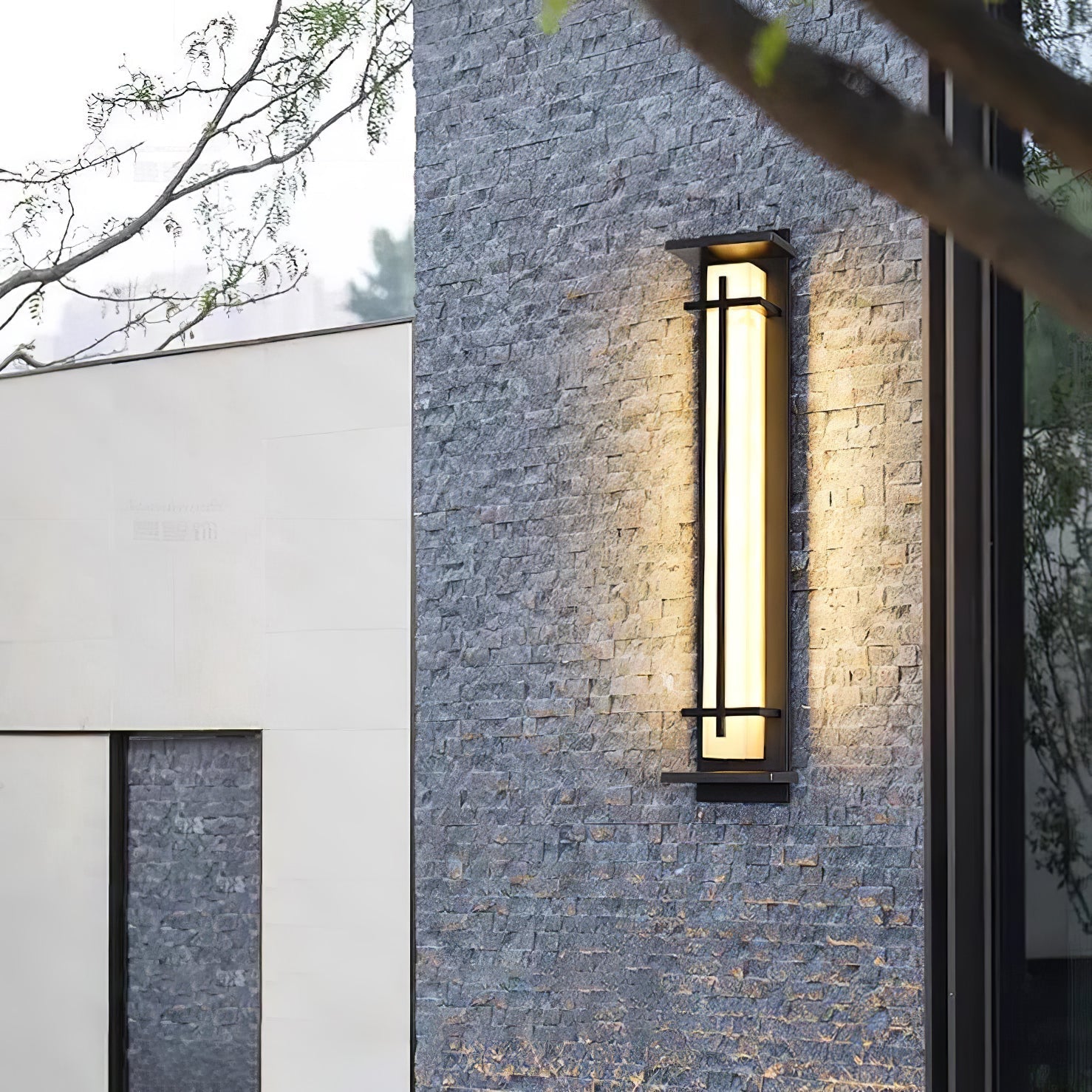 Velurd - Lámpara de pared exterior impermeable con LED