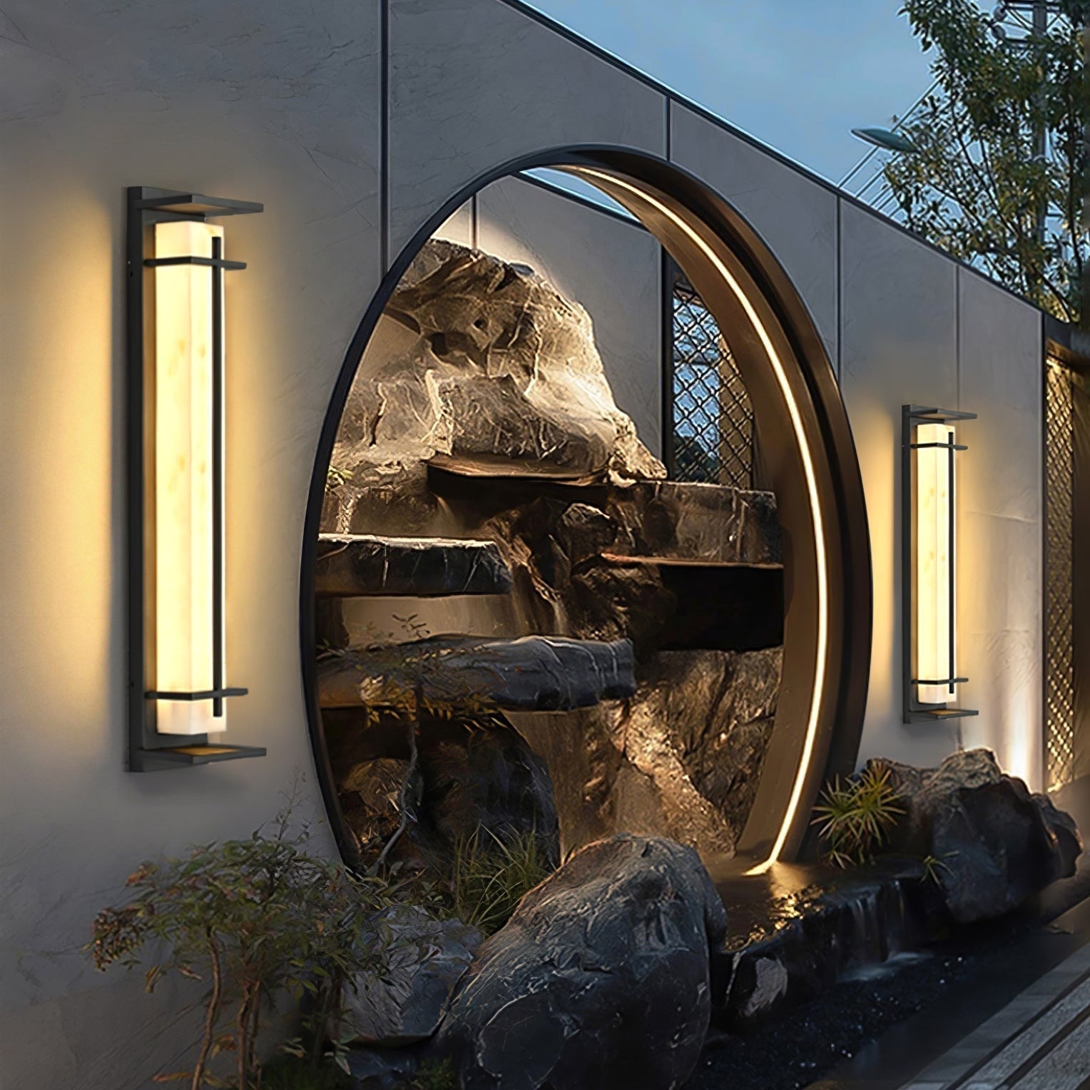 Velurd - Lámpara de pared exterior impermeable con LED