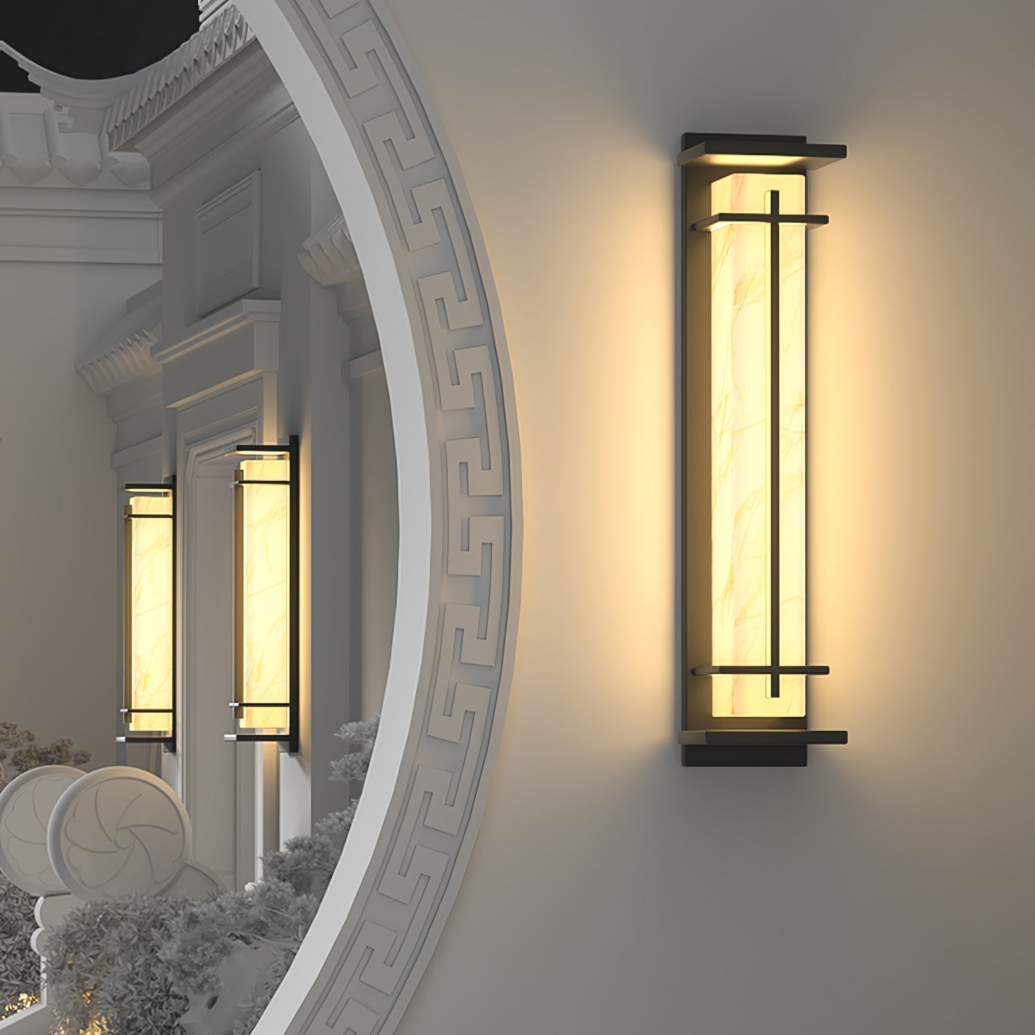 Velurd - Lámpara de pared exterior impermeable con LED