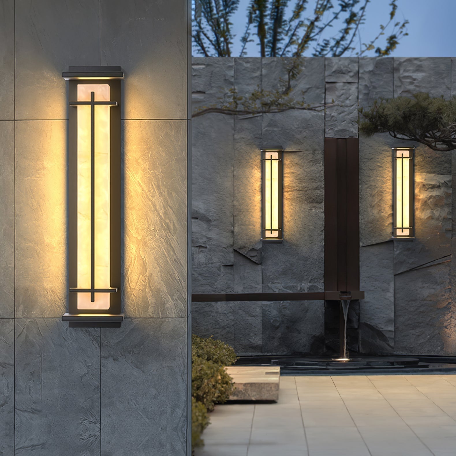 Velurd - Lámpara de pared exterior impermeable con LED