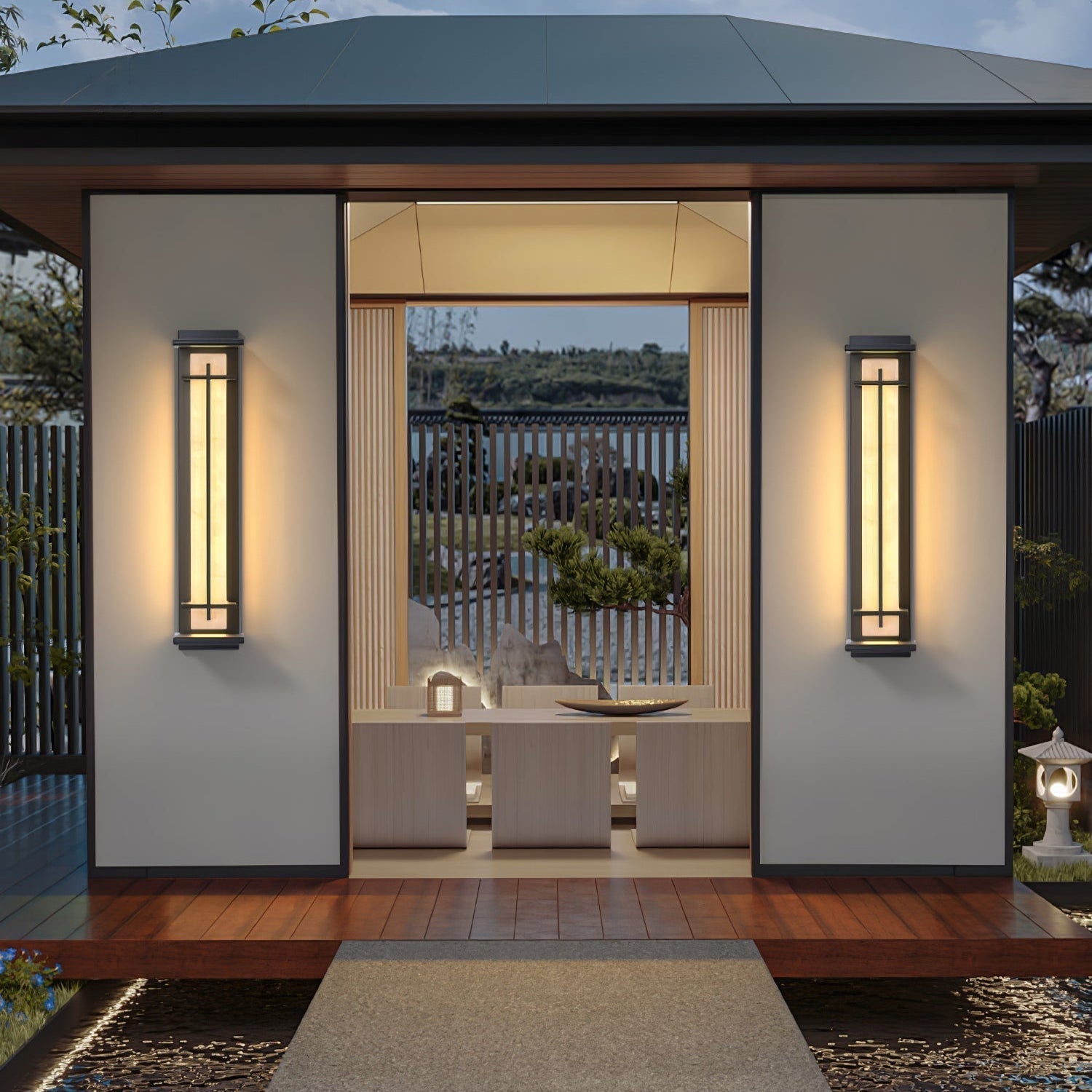 Velurd - Lámpara de pared exterior impermeable con LED