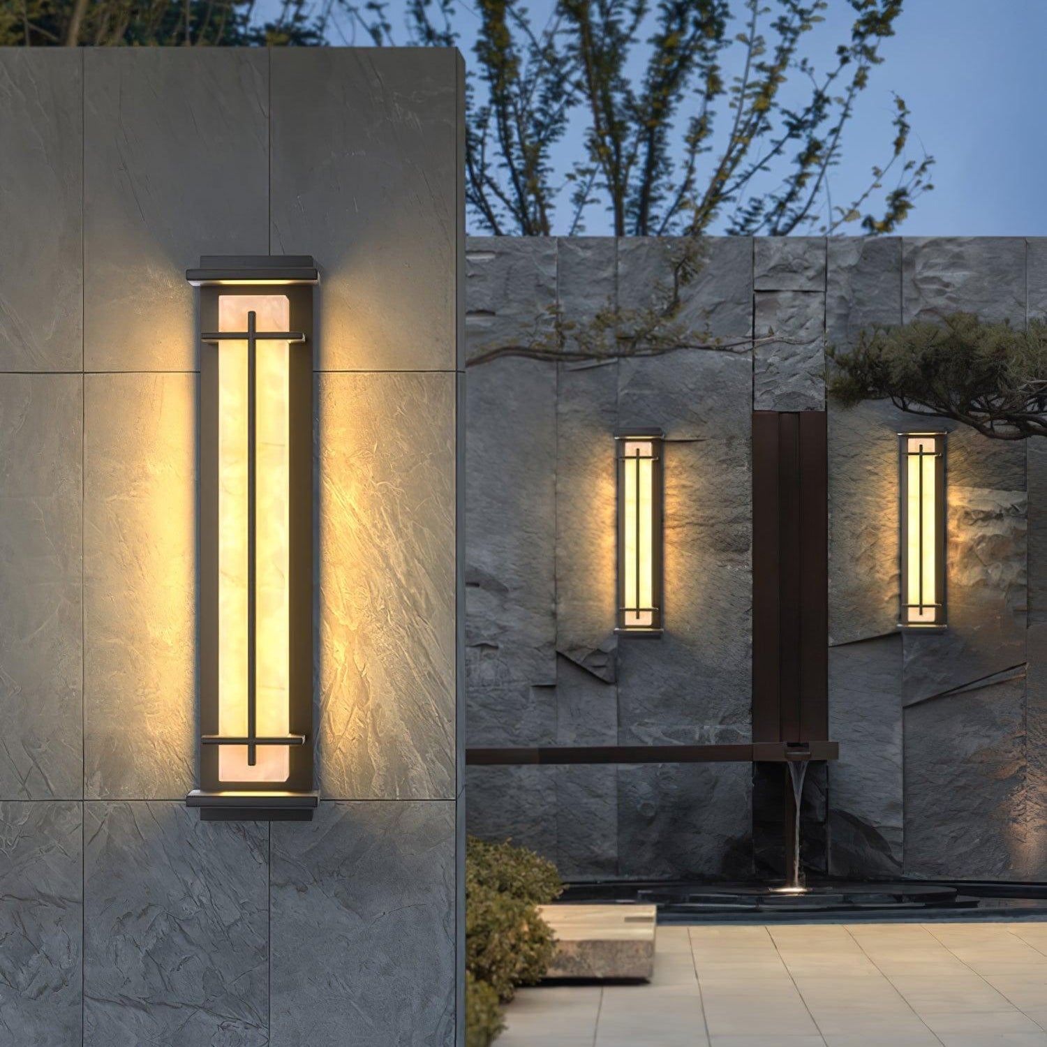 Velurd - Lámpara de pared exterior impermeable con LED