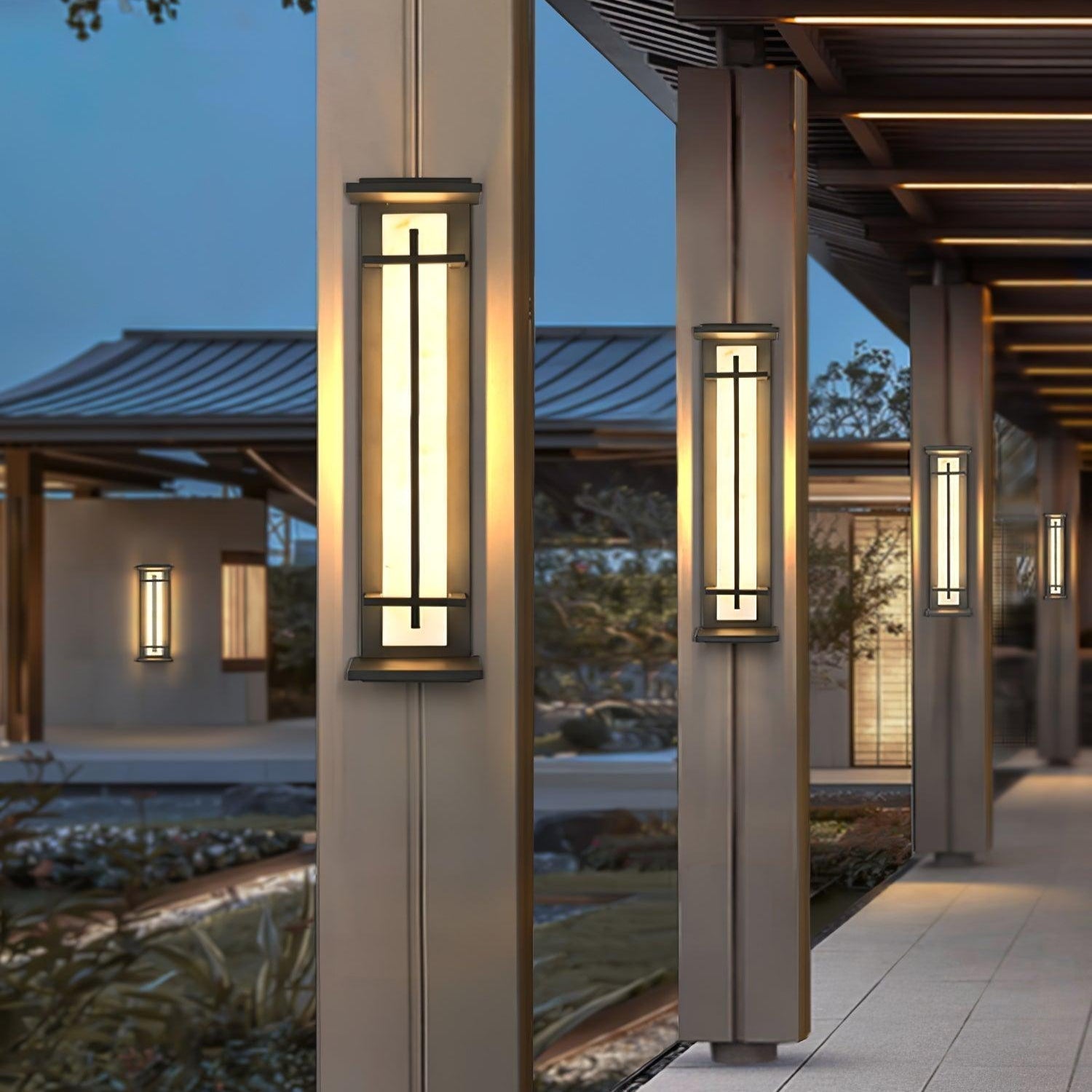 Velurd - Lámpara de pared exterior impermeable con LED