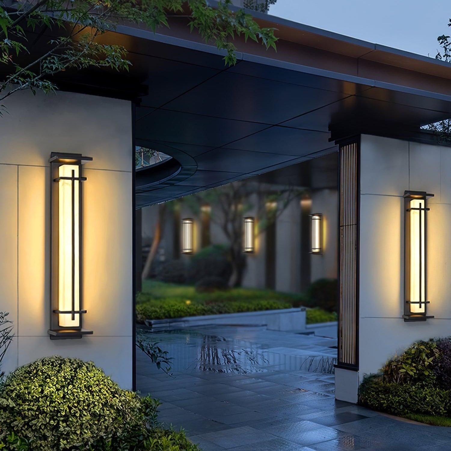 Velurd - Lámpara de pared exterior impermeable con LED