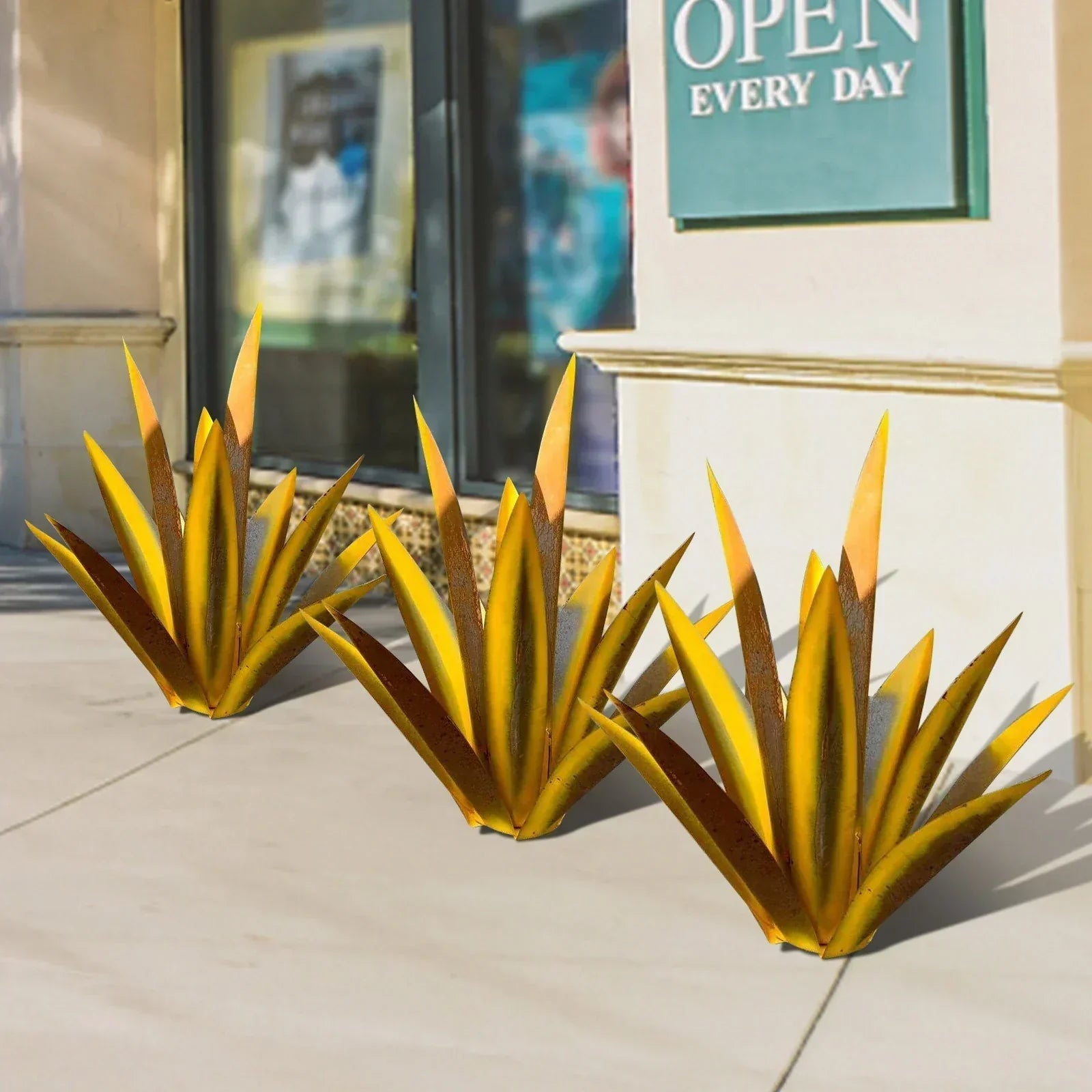 Zarellis – Metal Agave Garden Sculpture Stainless Steel