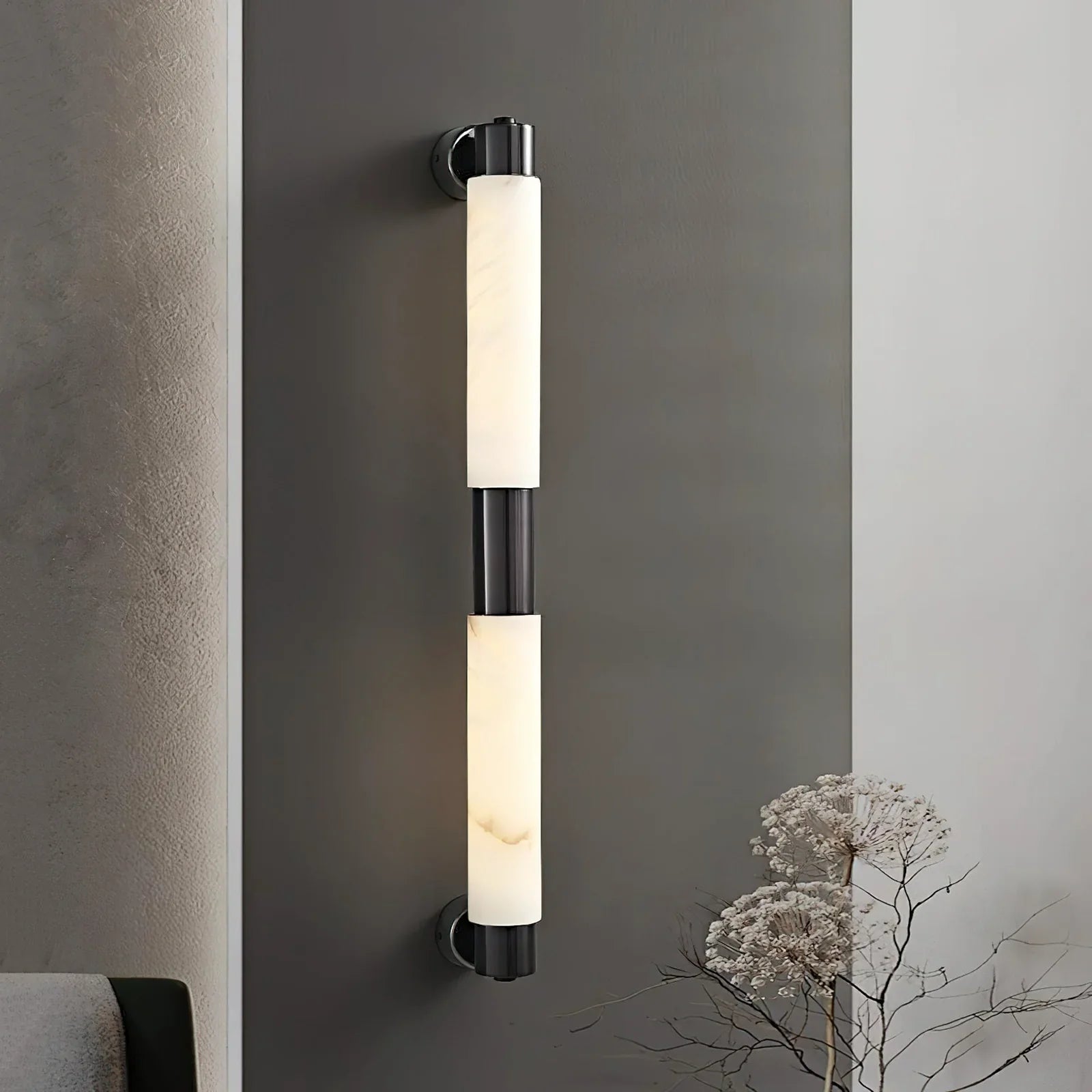 Solenari – Tube Alabaster Minimalist Wall Lamp