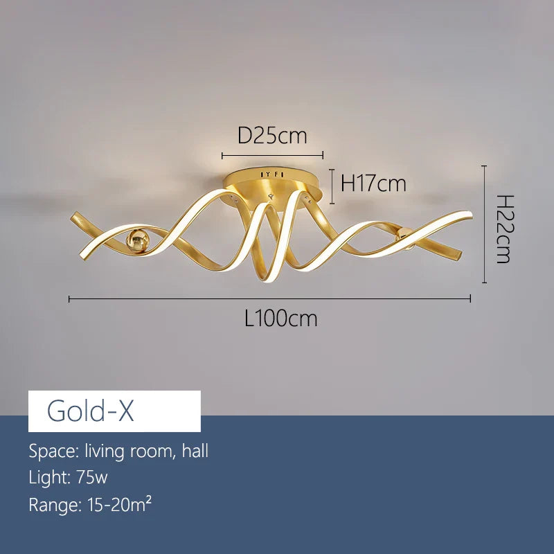 Maravelle – Sochařský moderní skleněný lustr