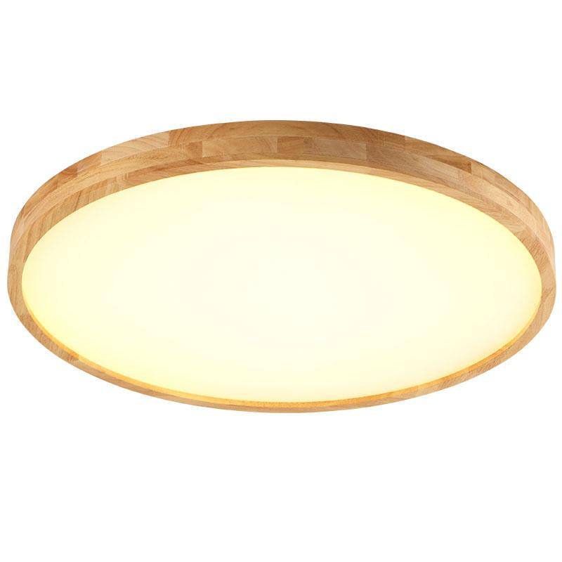 Nevek – Lumină de plafon LED rotundă din lemn ultra subțire