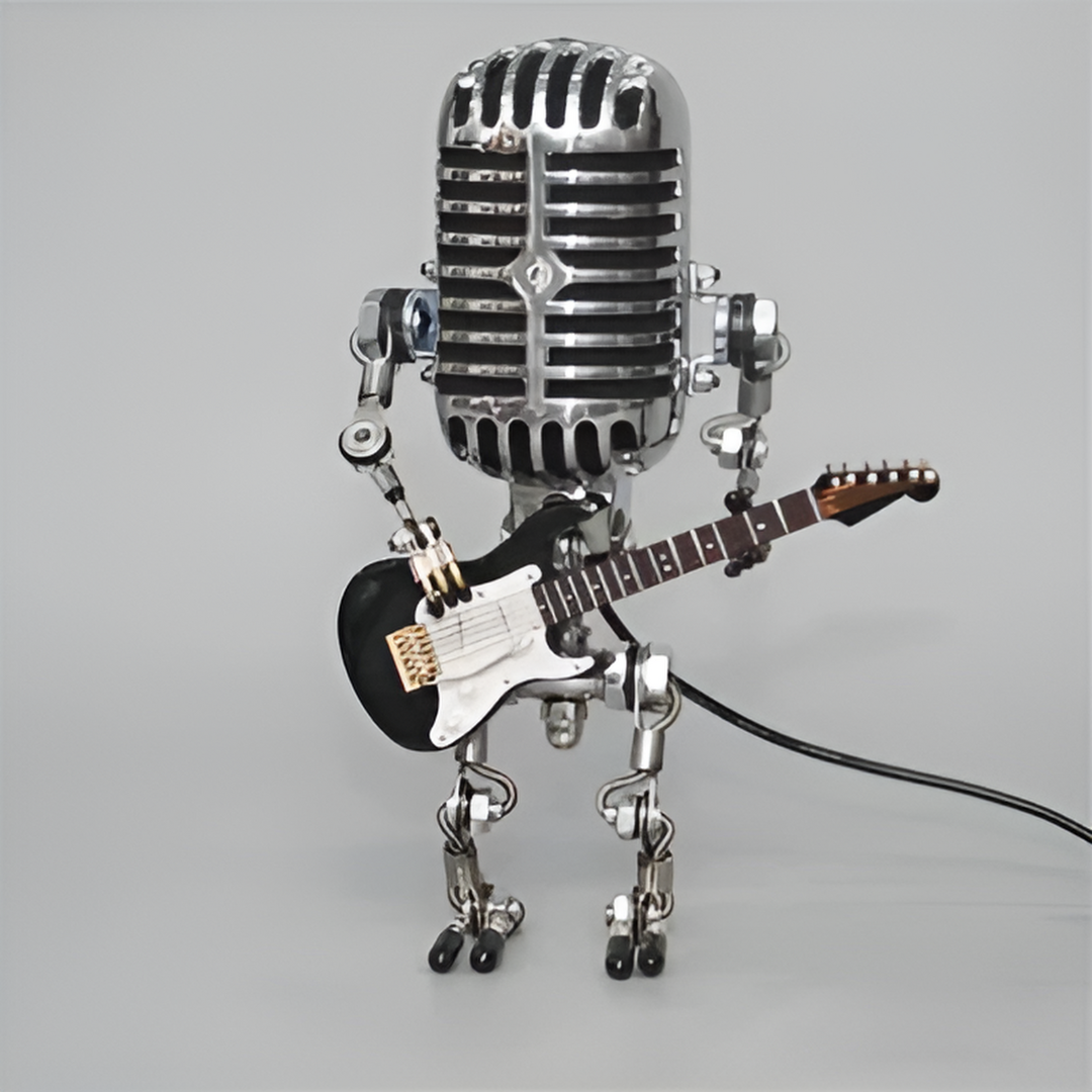 Zyronix – LED robot asztali lámpa gitárral