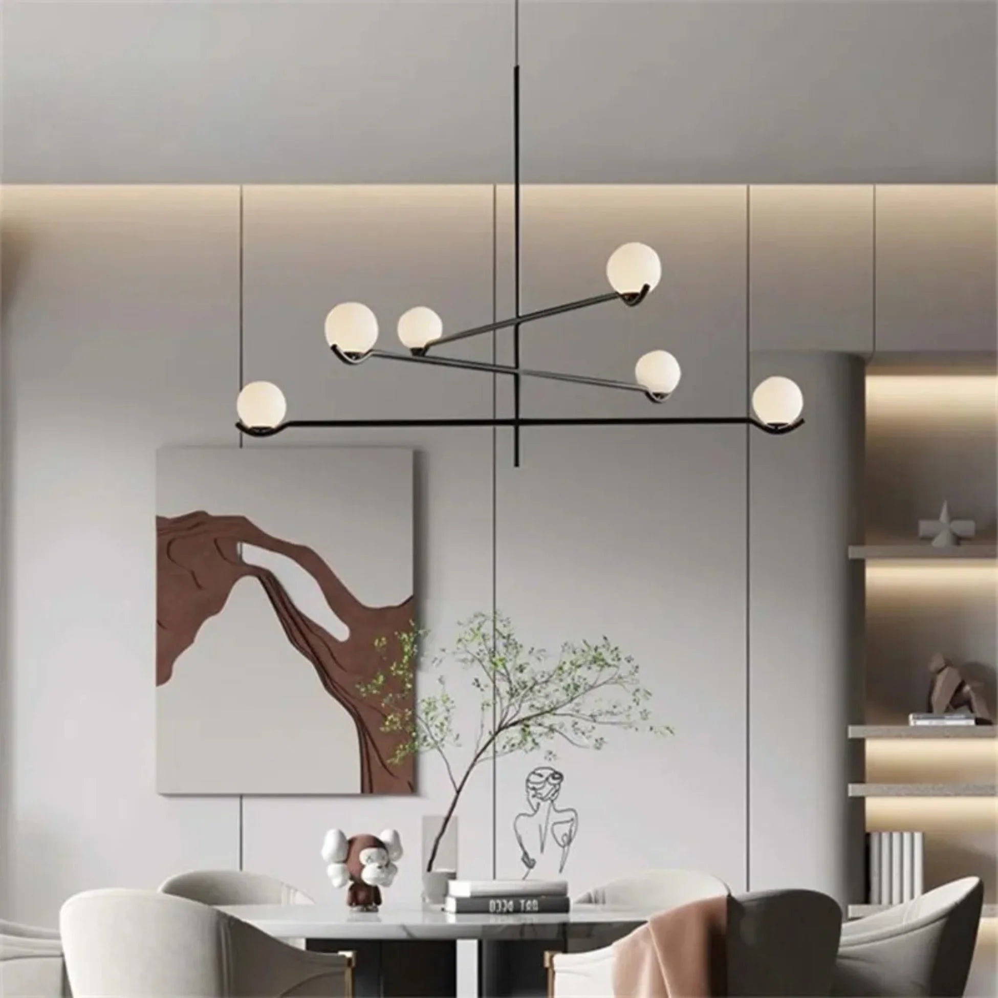 Elarose Sculptural Modern Ceiling Chandelier