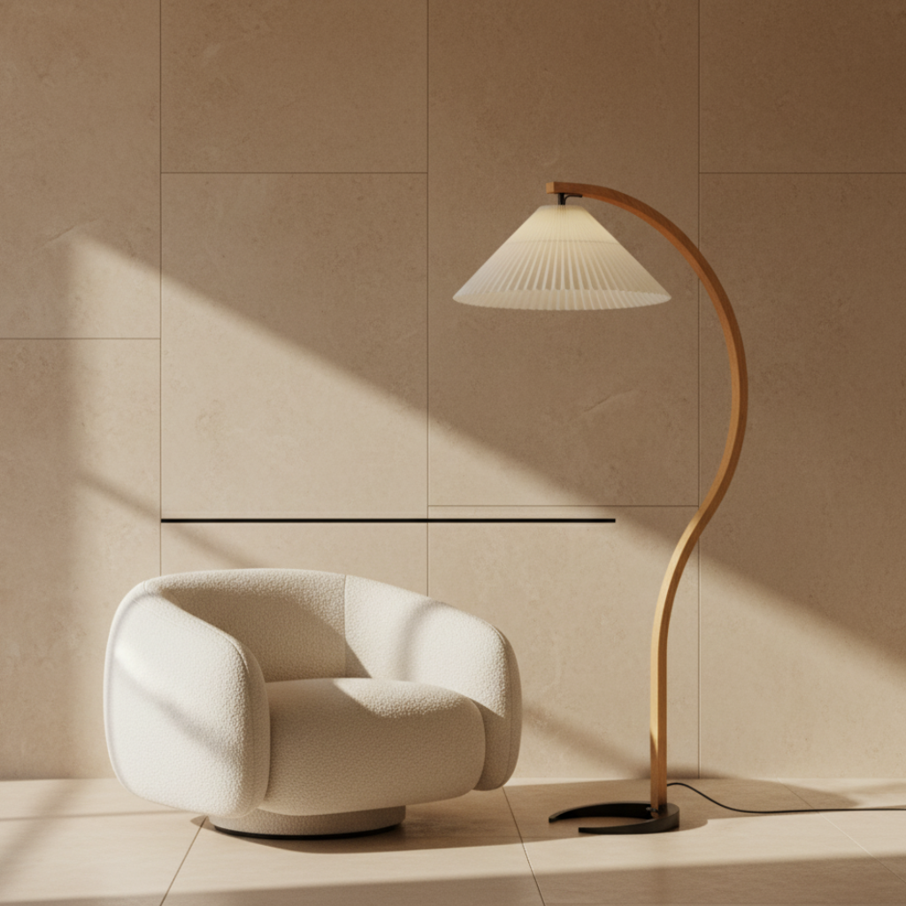 Virello - Lampe sur pied moderne élégante à DEL pour salon et chambre à coucher