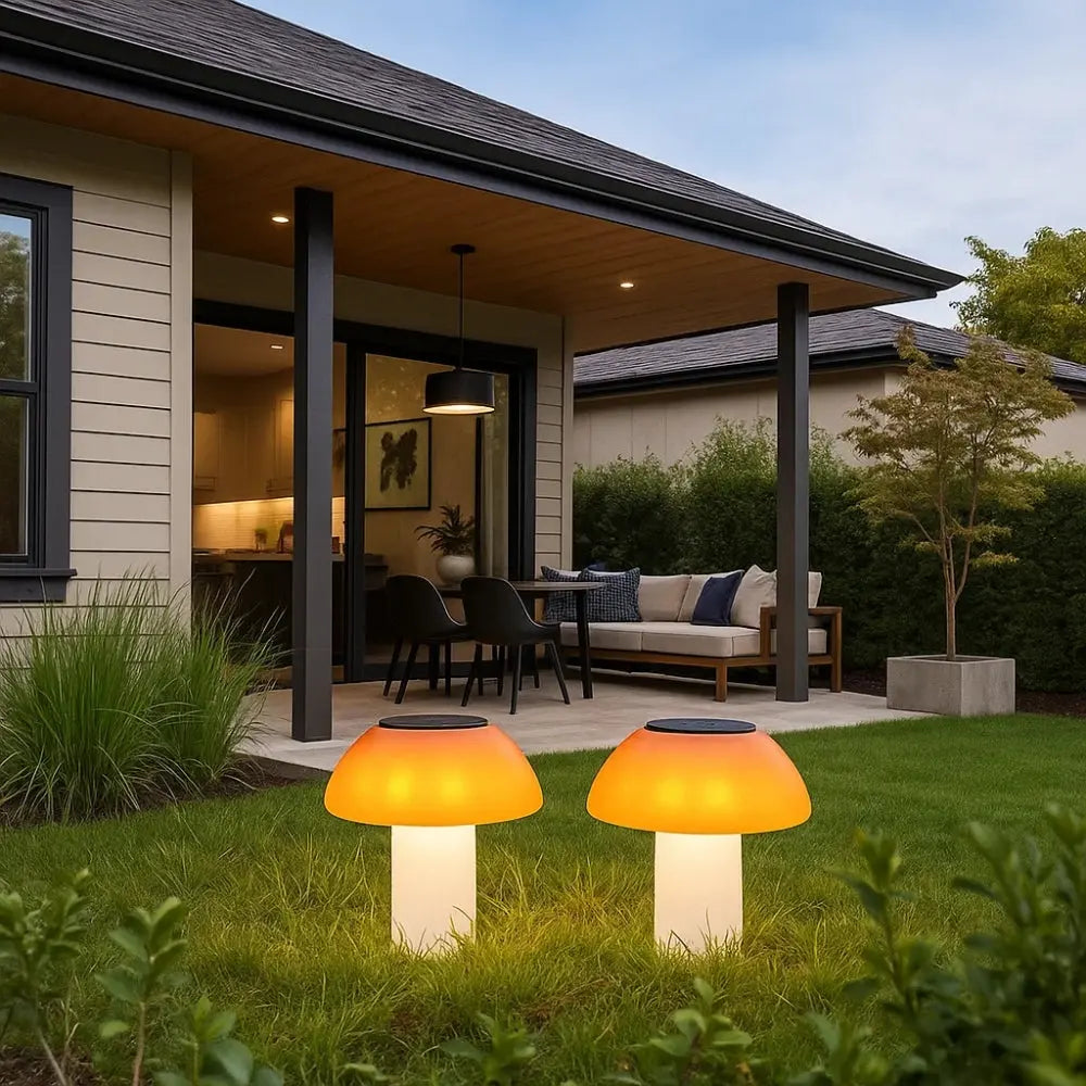 Mycelion – Lámpara de jardín solar en forma de hongo