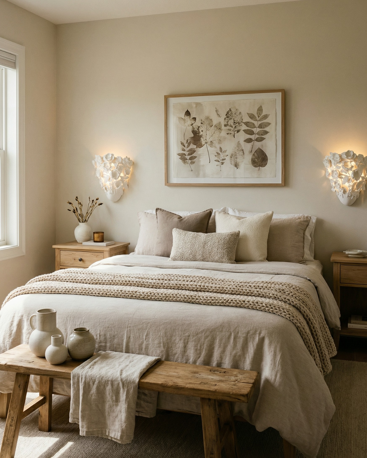 Roselune – Applique murale minimaliste florale sculpturale