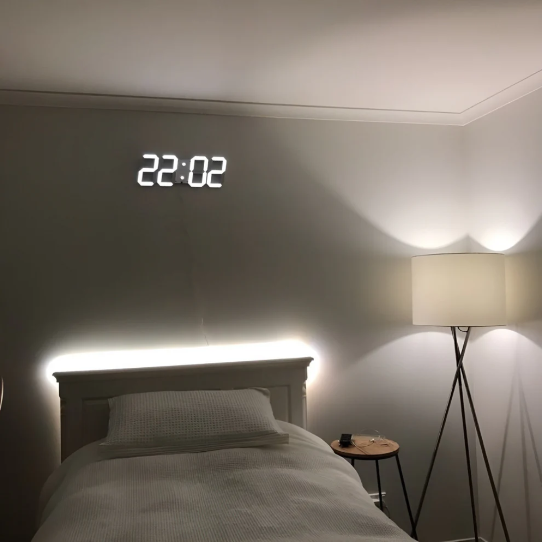 Vevora – Reloj de Pared Digital LED 3D con USB