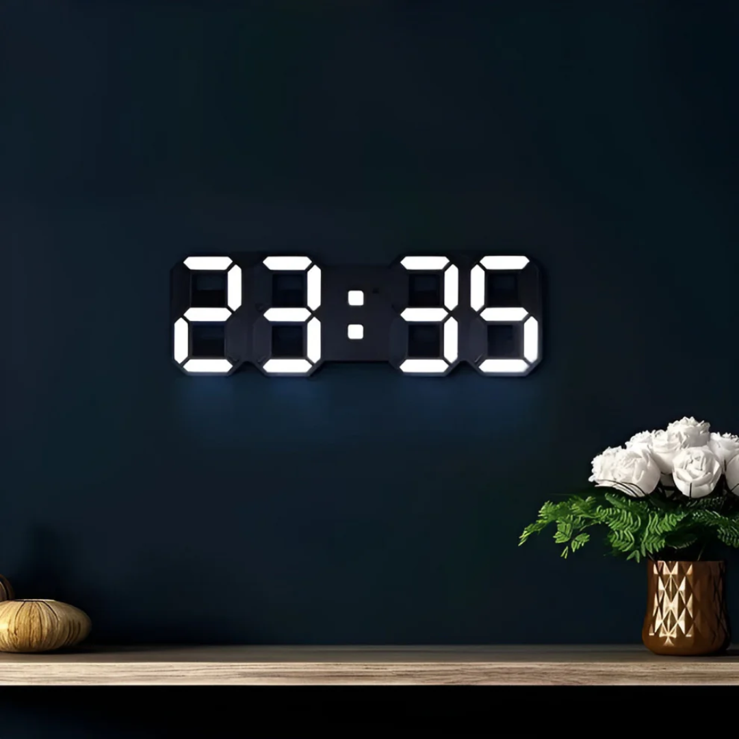 Vevora – Reloj de Pared Digital LED 3D con USB