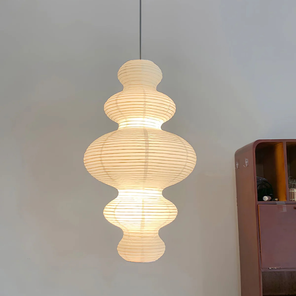 Akaria - Suspension artisanale en papier de riz pour éclairage de cuisine