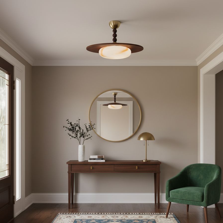 Auralen – Fa Modern Alabástrom Mennyezeti Lámpa