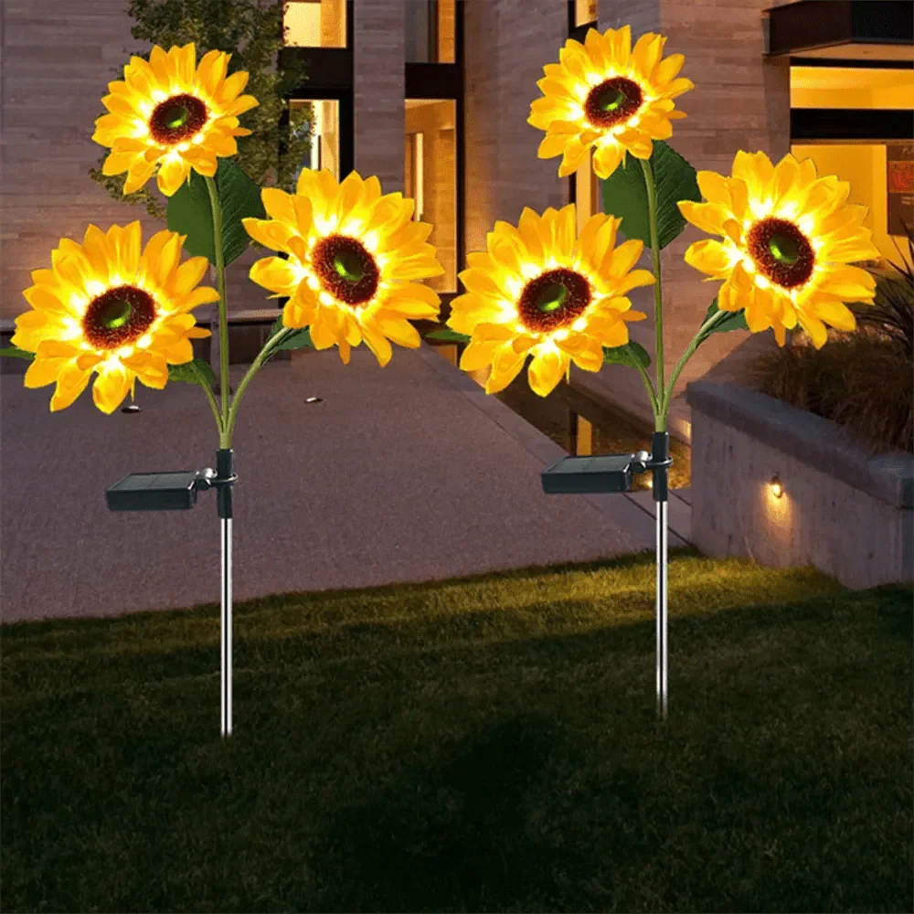 Solavelle – Lampada Solare a Palo con LED a Girasole Vintage
