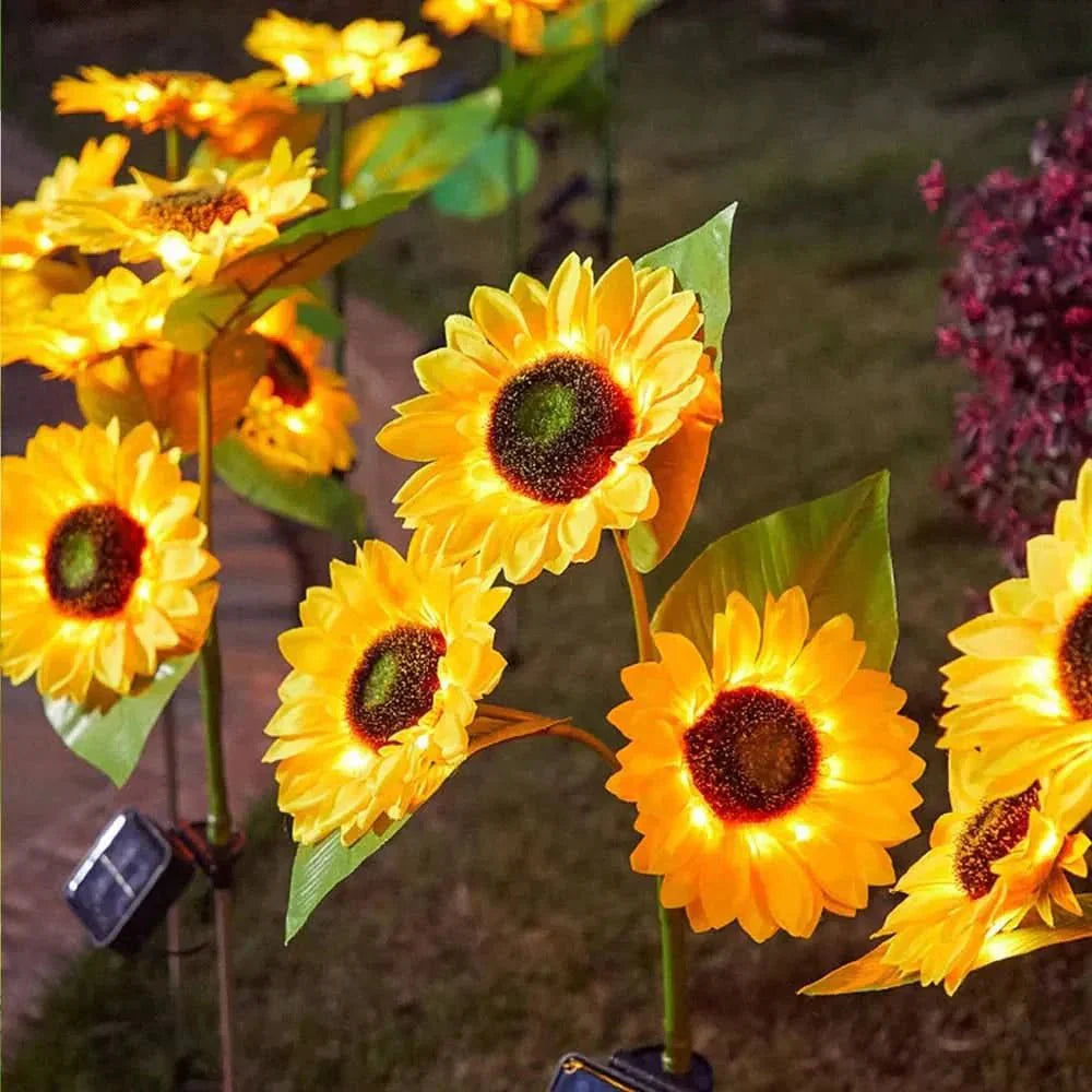 Solavelle – Lampada Solare a Palo con LED a Girasole Vintage